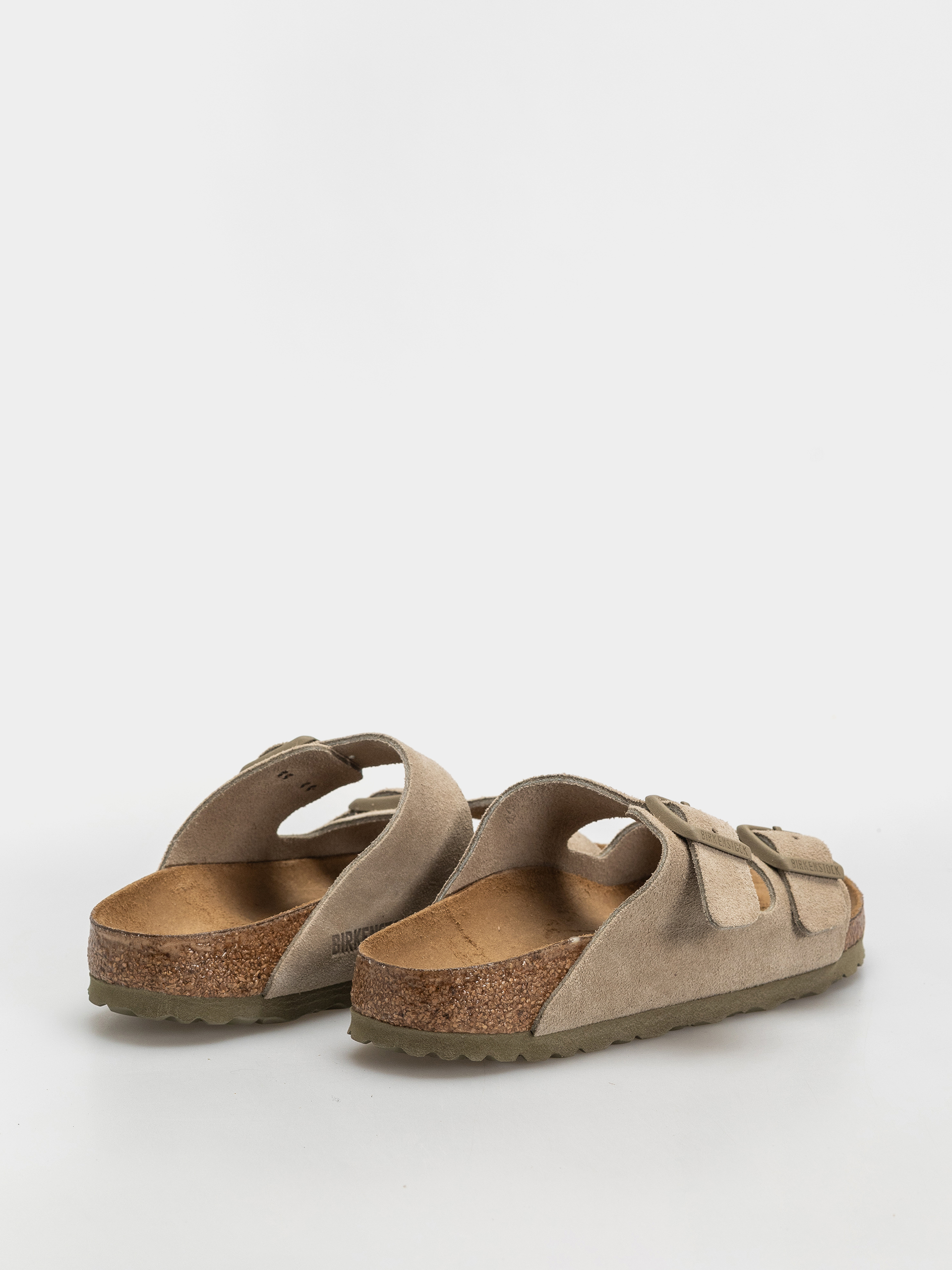 Birkenstock Arizona Suede Leather Narrow Flip-flop papucsok (faded khaki)