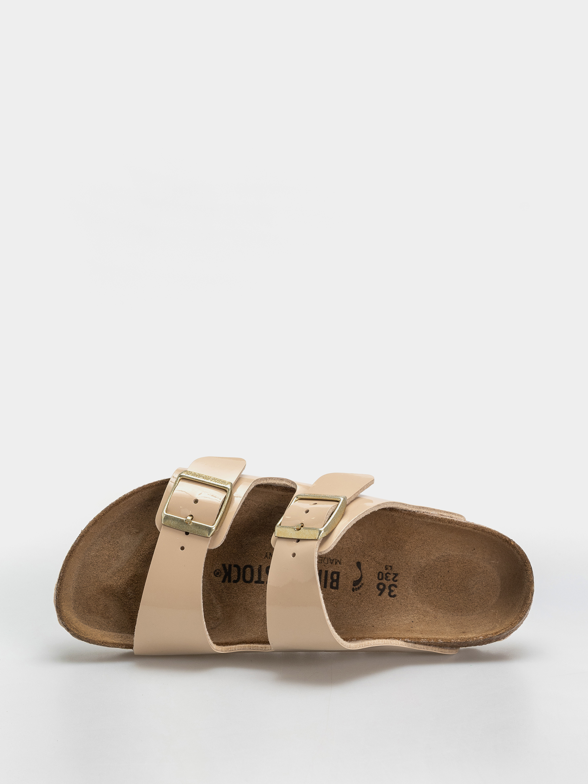 Birkenstock Arizona Birko Flor Patent Narrow Wmn Flip-flop papucsok (sand)