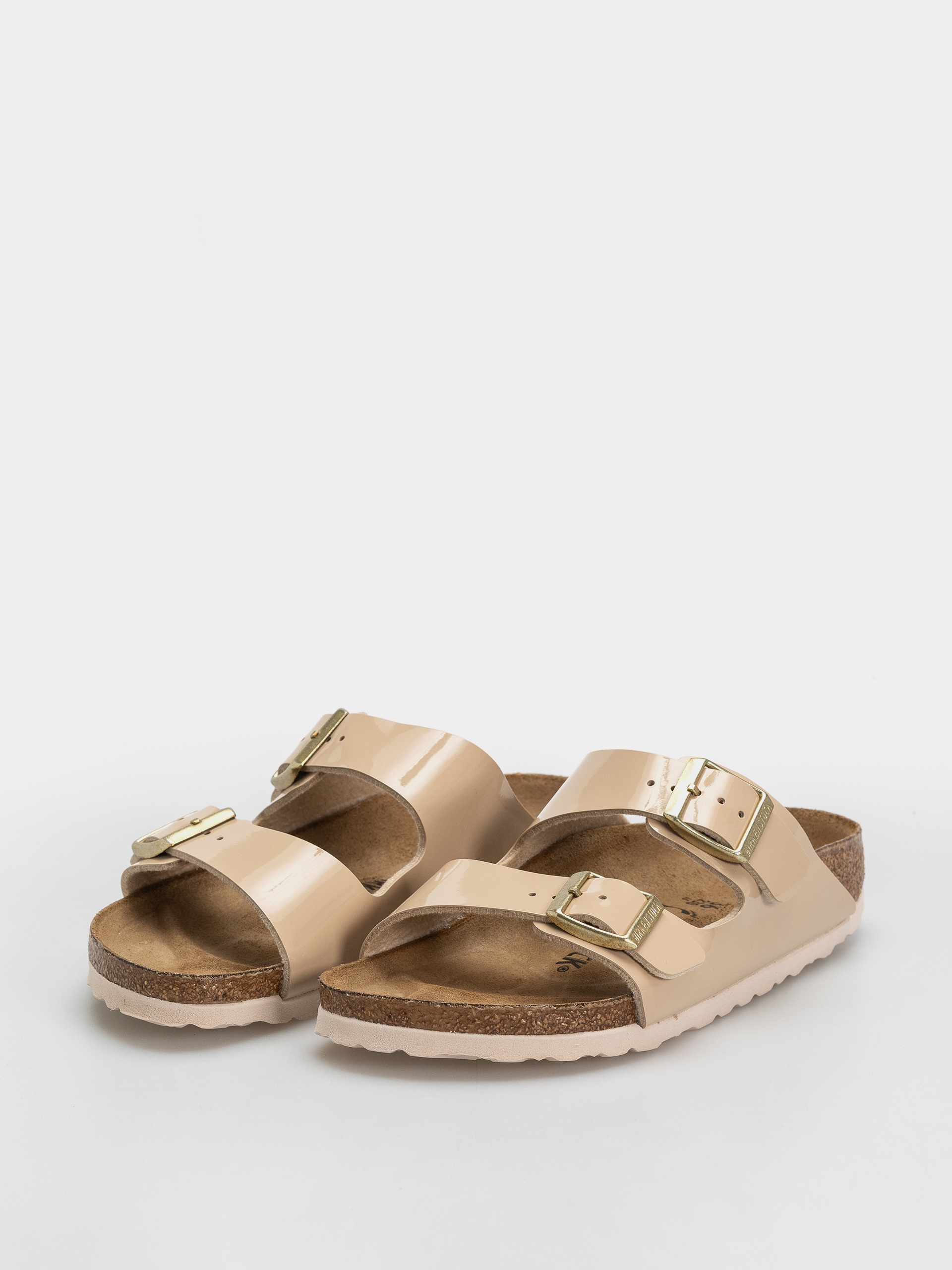 Birkenstock Arizona Birko Flor Patent Narrow Wmn Flip-flop papucsok (sand)