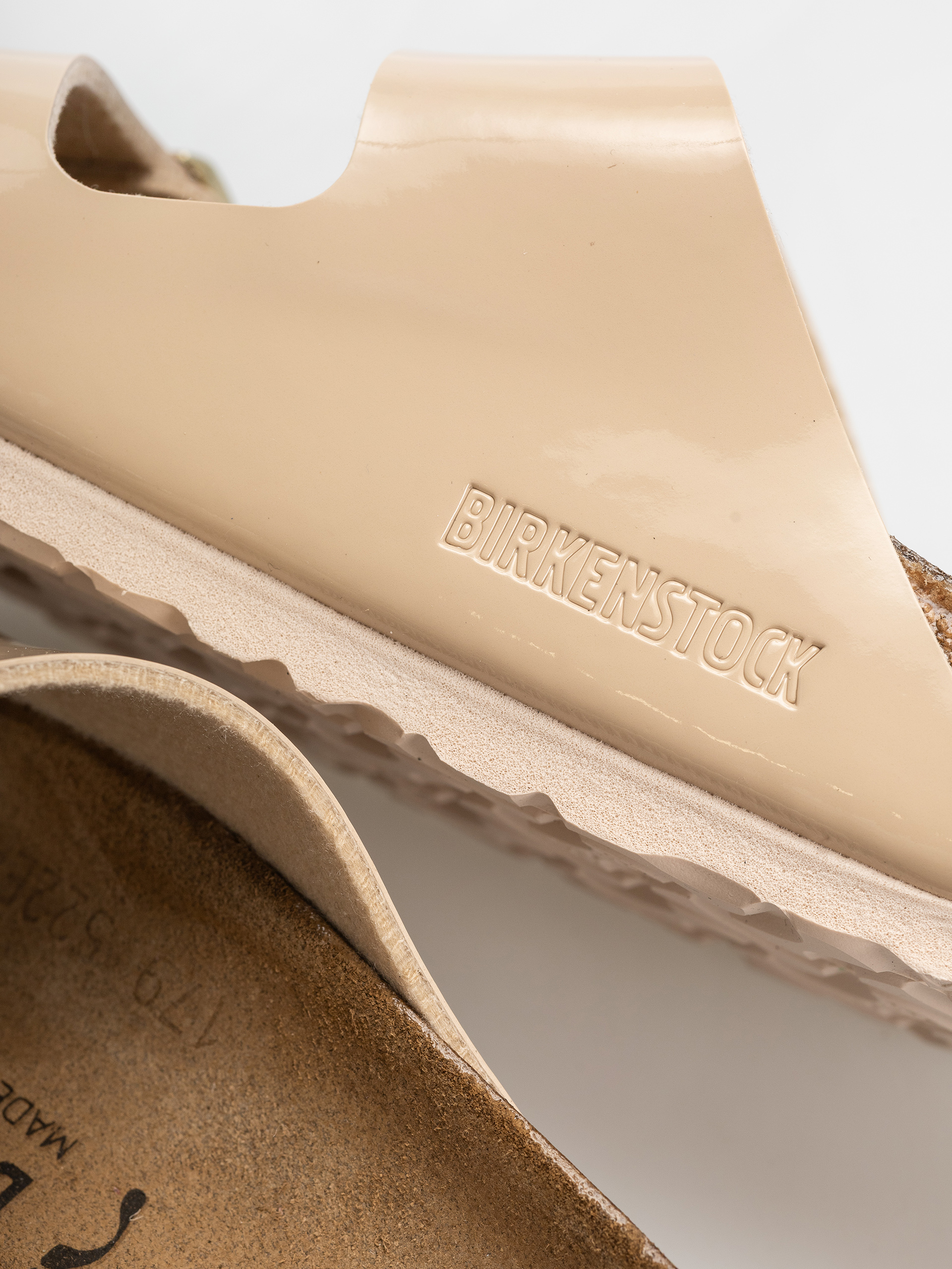 Birkenstock Arizona Birko Flor Patent Narrow Wmn Flip-flop papucsok (sand)