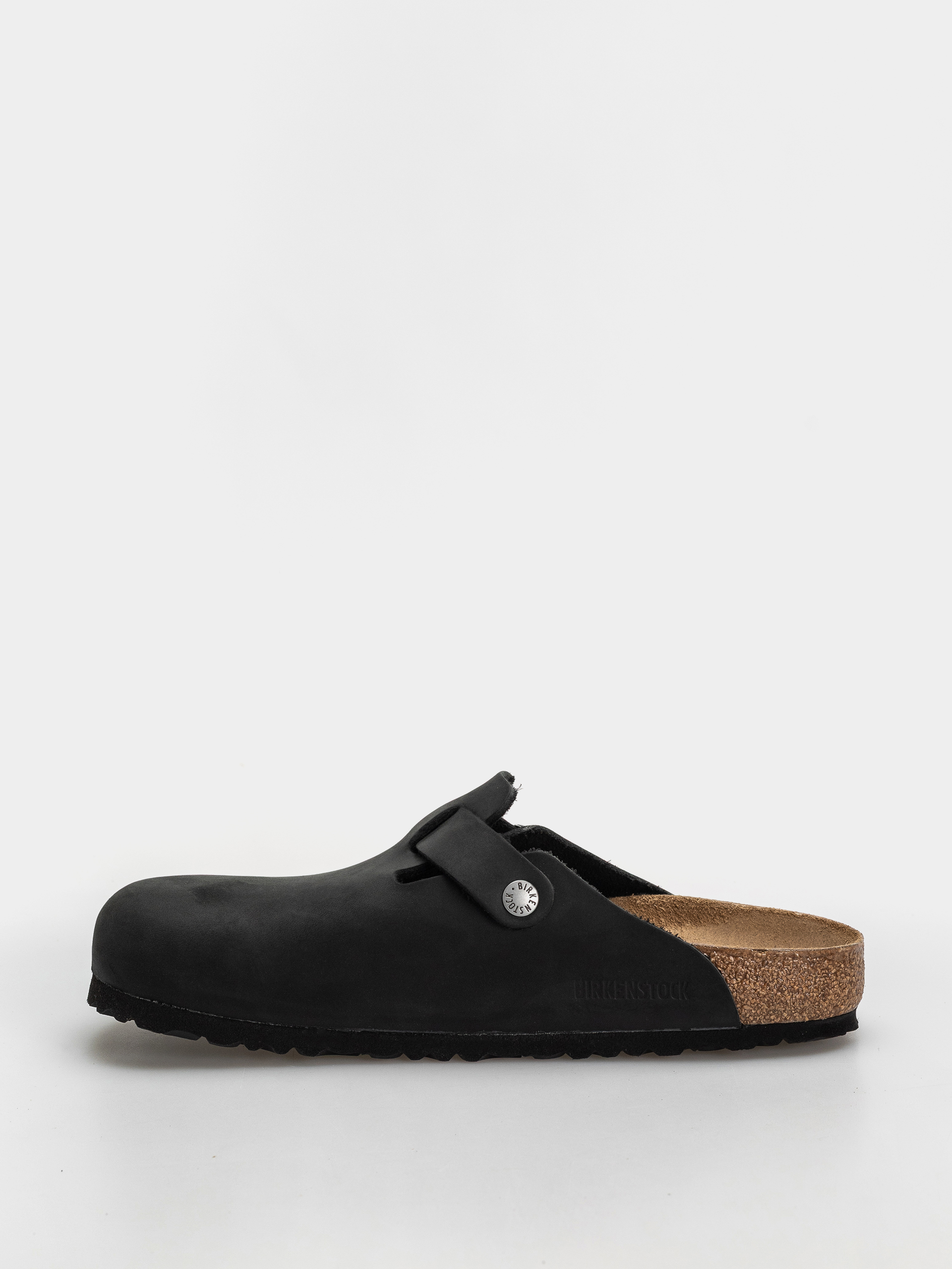 Birkenstock Boston Oiled Leather Regular Flip-flop papucsok (black)