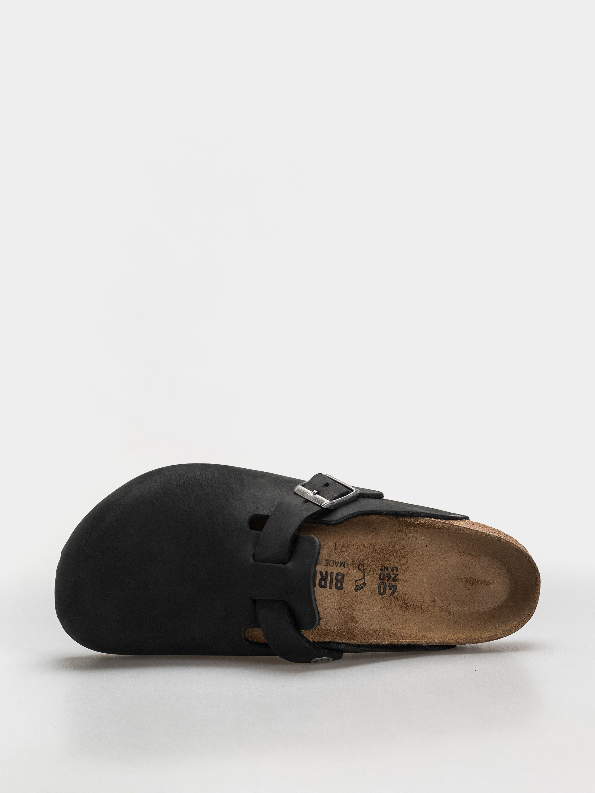 Birkenstock Boston Oiled Leather Regular Flip-flop papucsok (black)