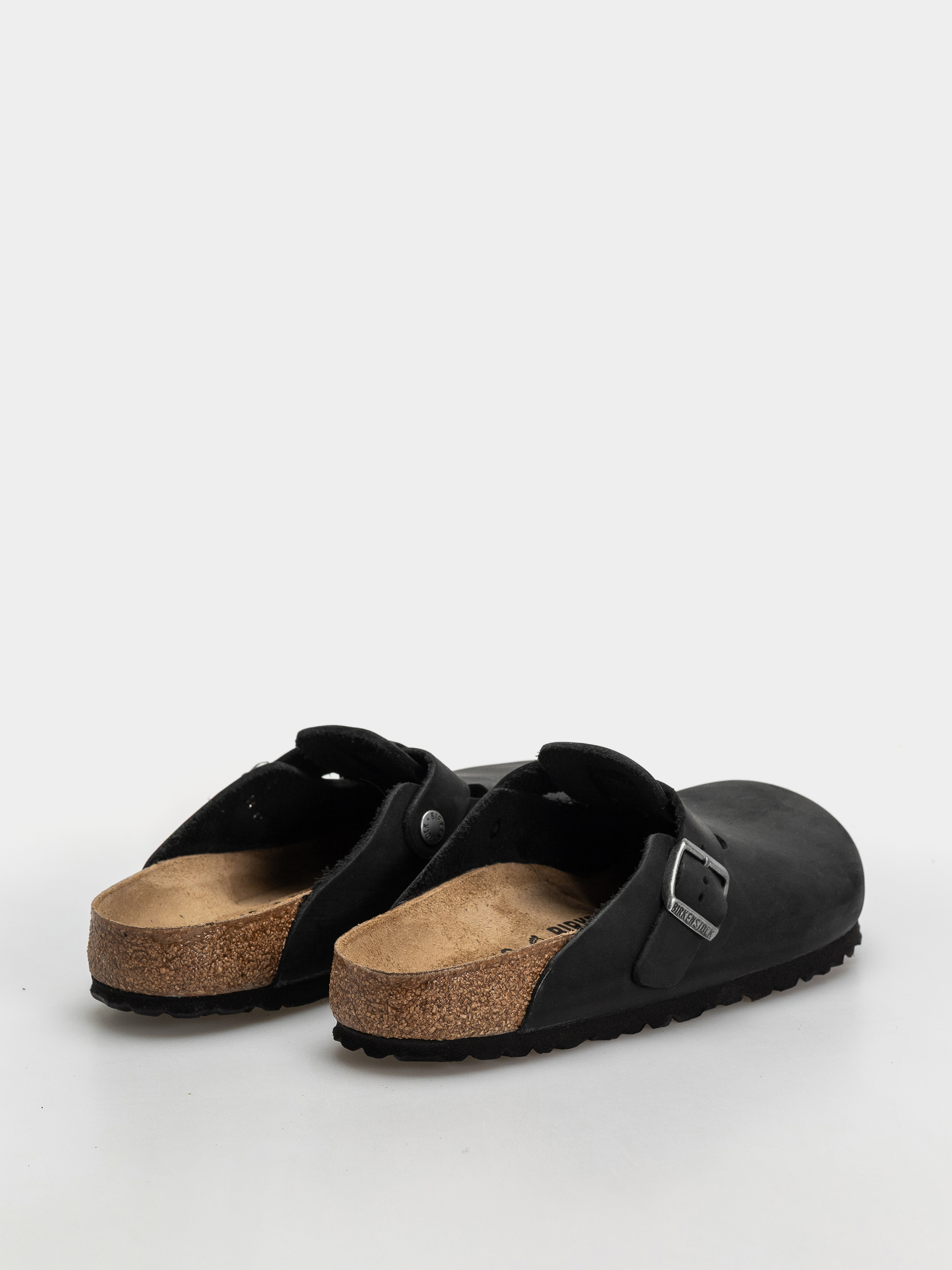 Birkenstock Boston Oiled Leather Regular Flip-flop papucsok (black)
