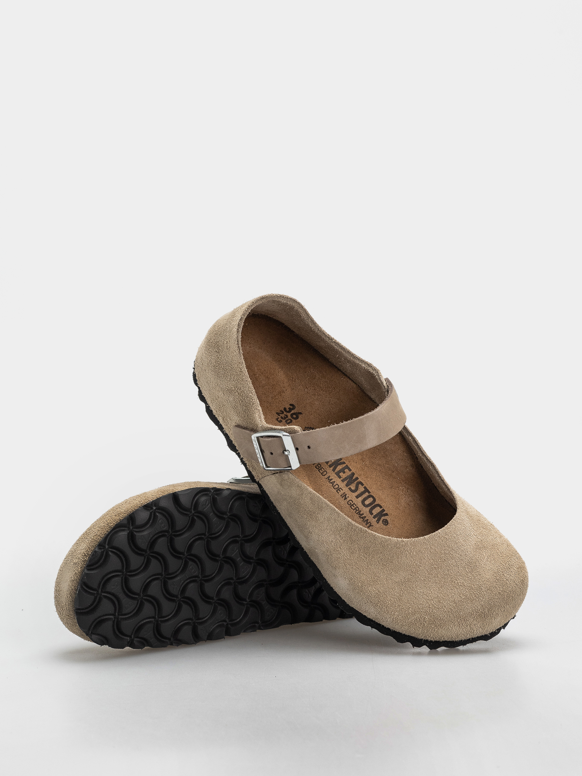 Birkenstock Mantova Suede Leather Narrow Wmn Flip-flop papucsok (taupe)