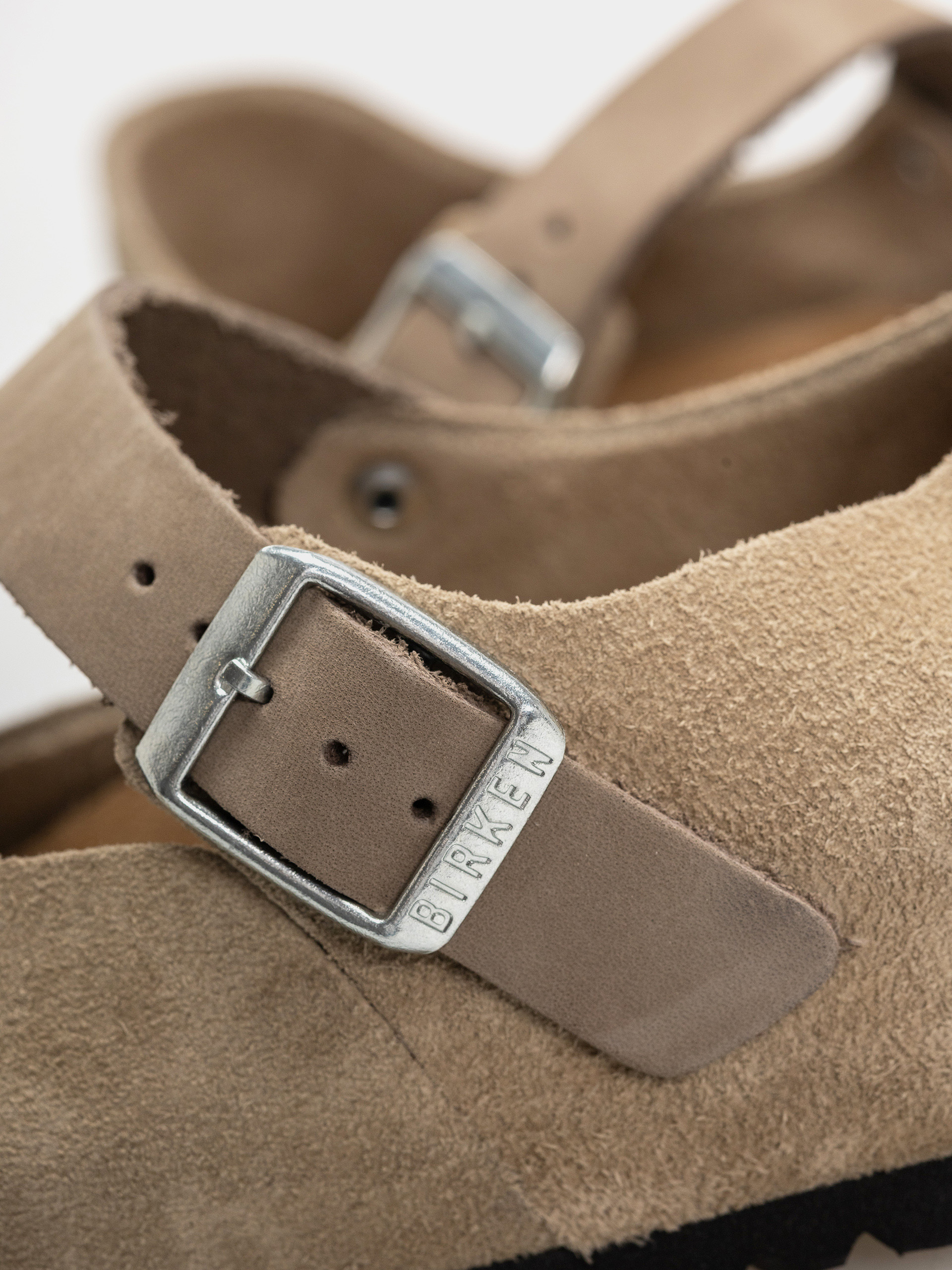 Birkenstock Mantova Suede Leather Narrow Wmn Flip-flop papucsok (taupe)
