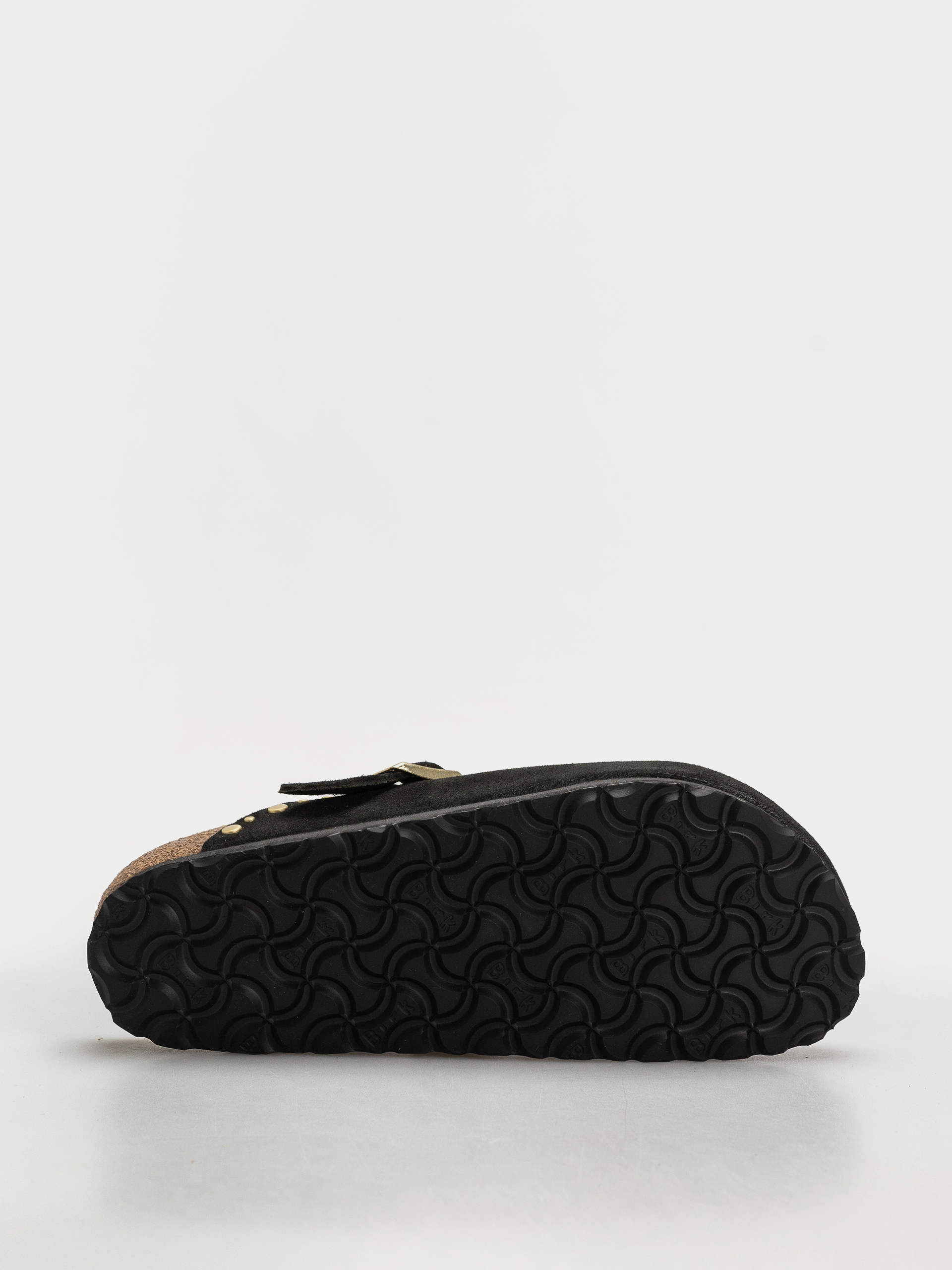 Birkenstock Boston Rivets Suede Leather Narrow Wmn Flip-flop papucsok (black)