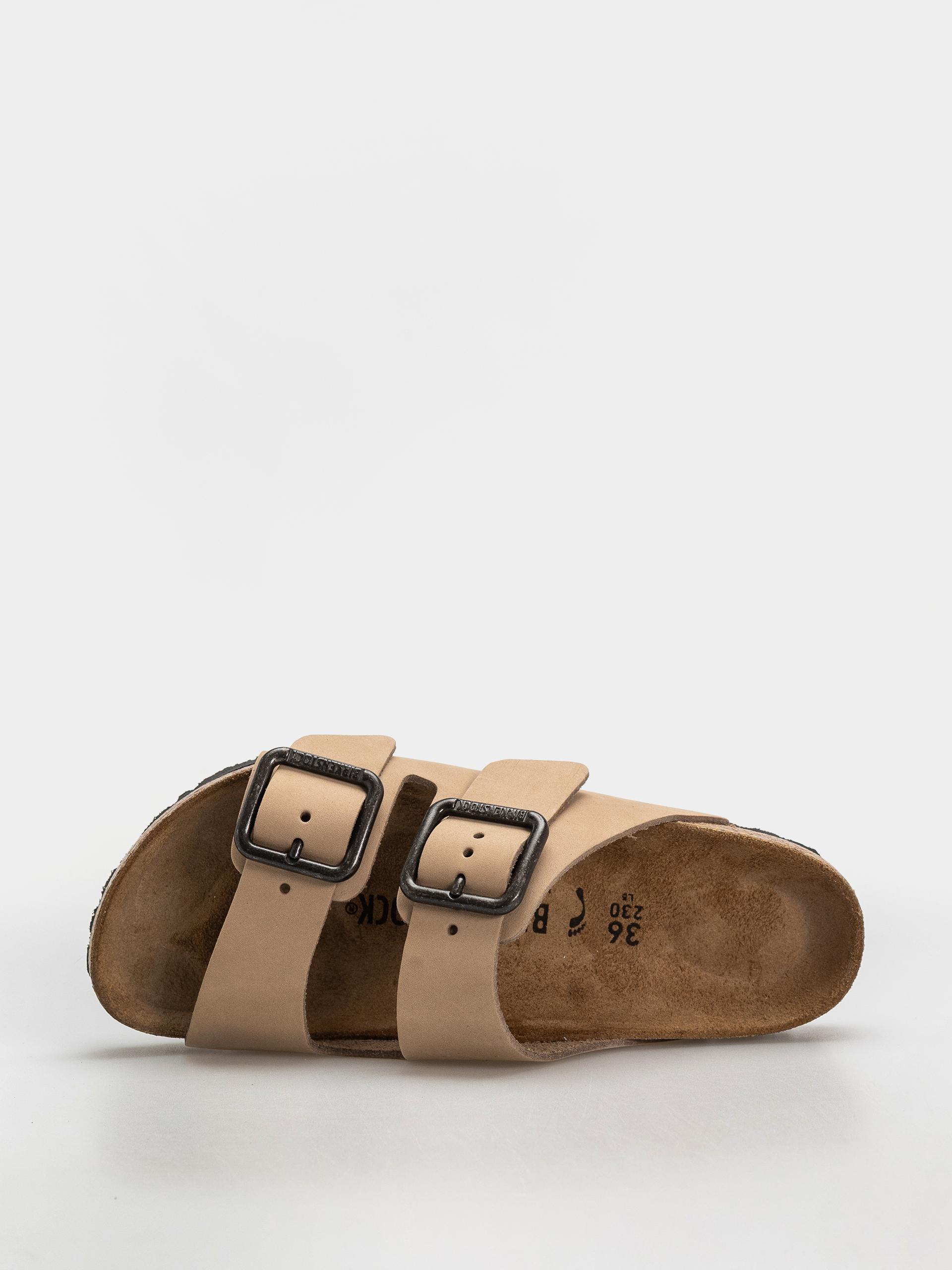 Birkenstock Arizona Wire Buckle Nubuck Leather Narrow Flip-flop papucsok (sandcastle)