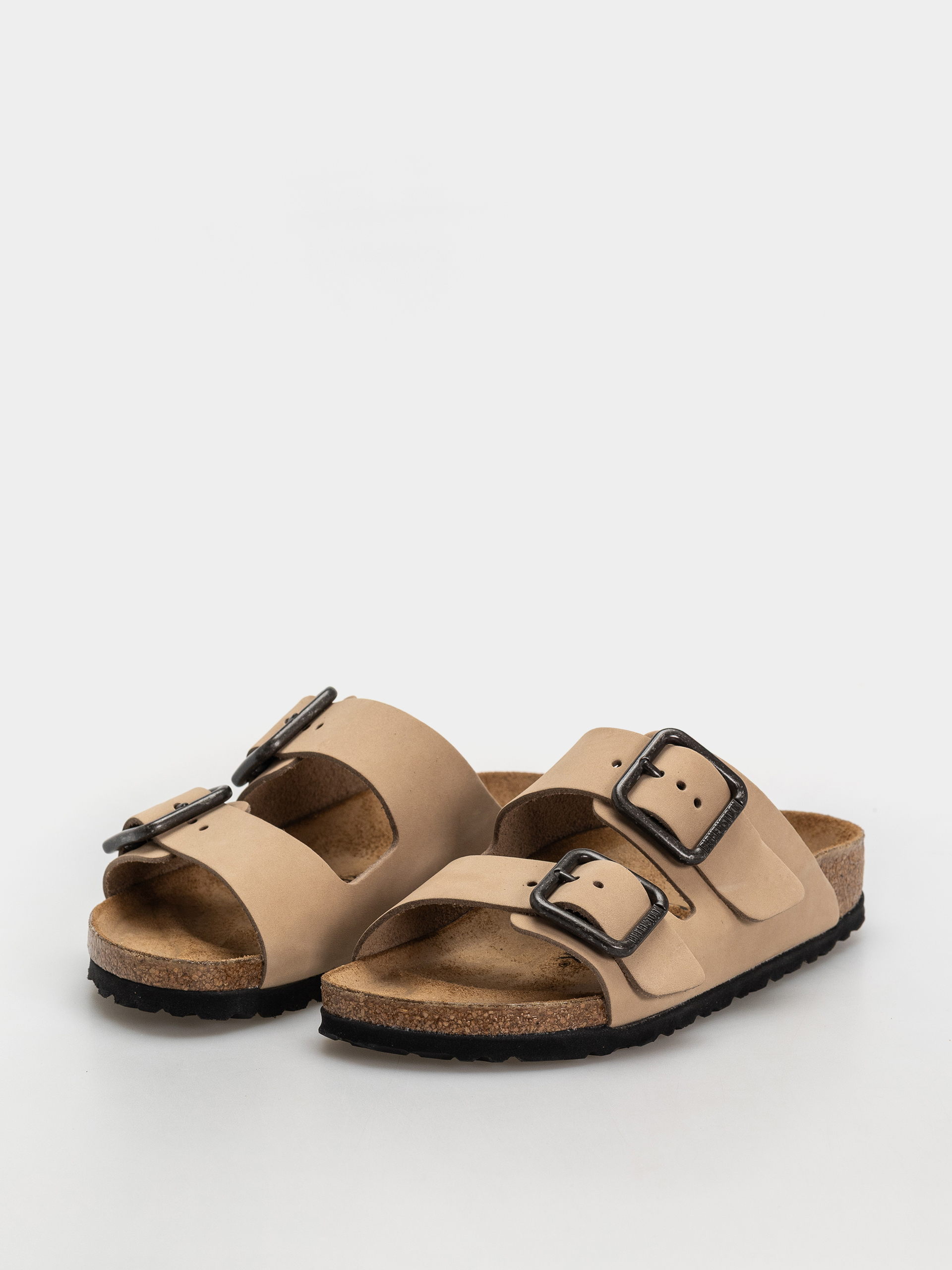 Birkenstock Arizona Wire Buckle Nubuck Leather Narrow Flip-flop papucsok (sandcastle)