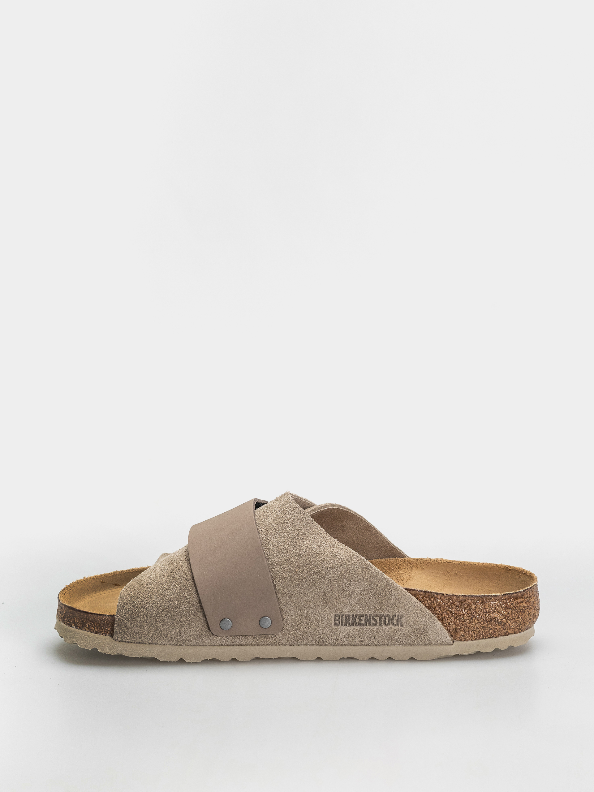 Birkenstock Kyoto Nubuck Suede Leather Regular Flip-flop papucsok (taupe)