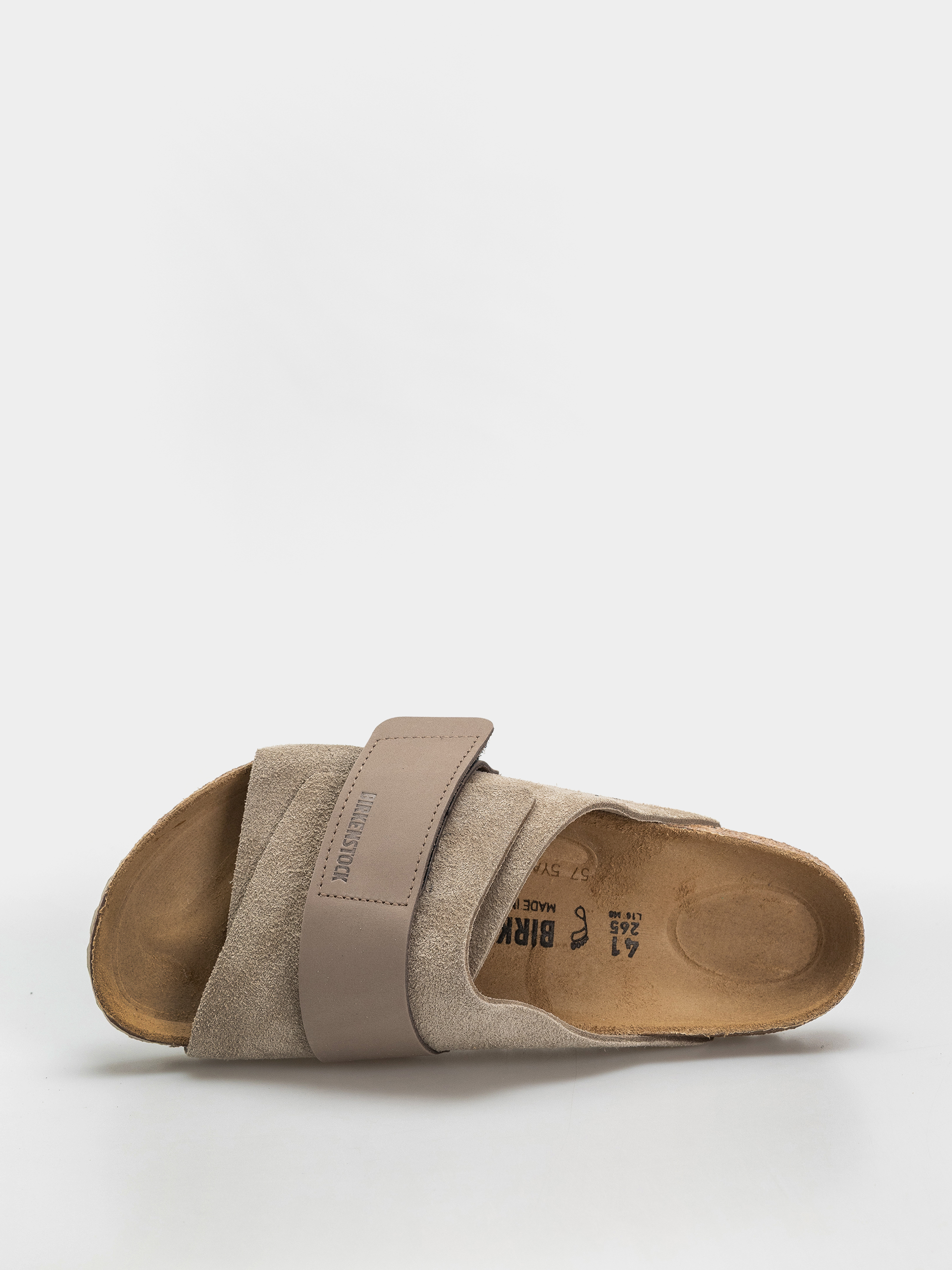 Birkenstock Kyoto Nubuck Suede Leather Regular Flip-flop papucsok (taupe)