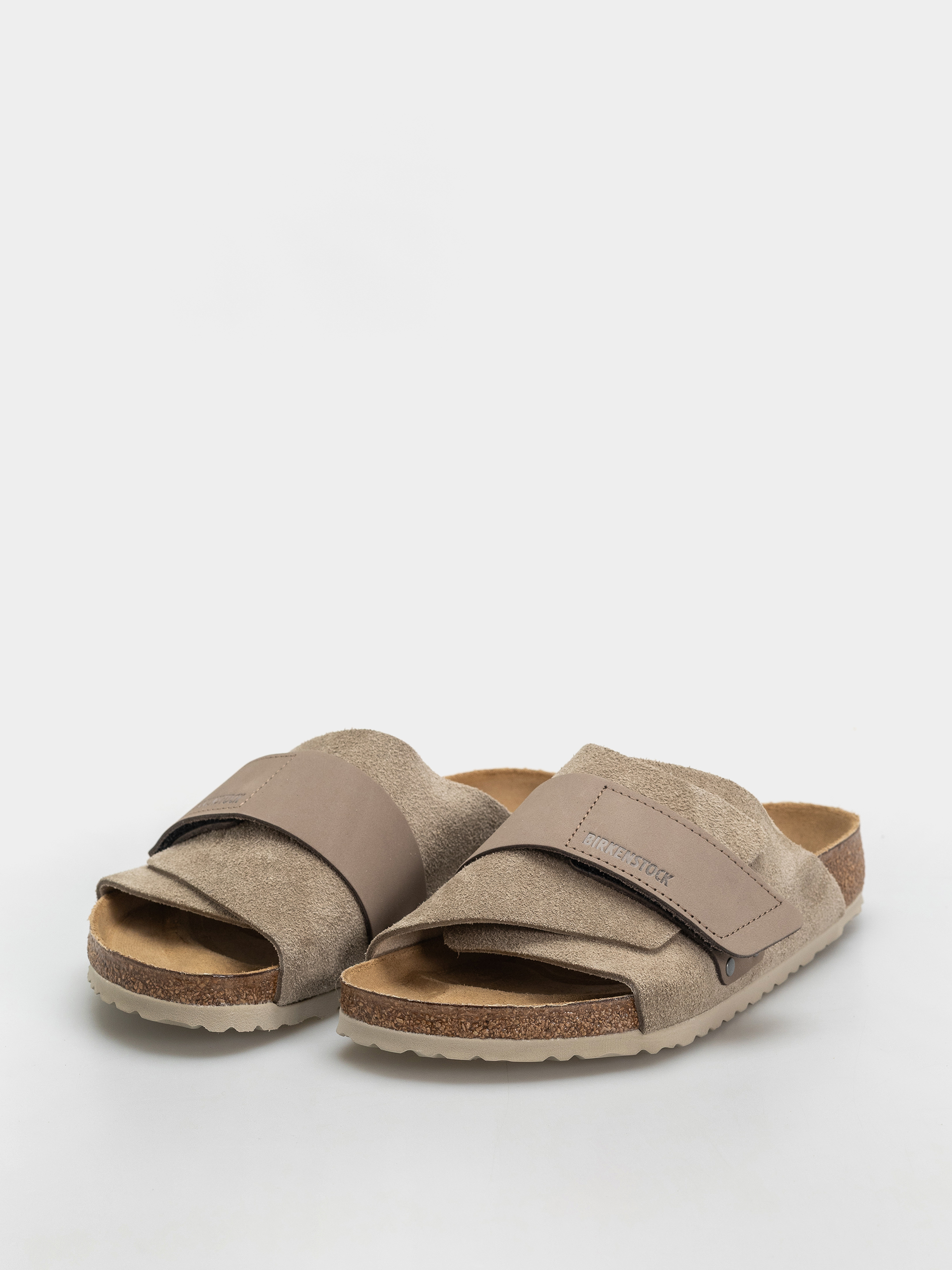 Birkenstock Kyoto Nubuck Suede Leather Regular Flip-flop papucsok (taupe)