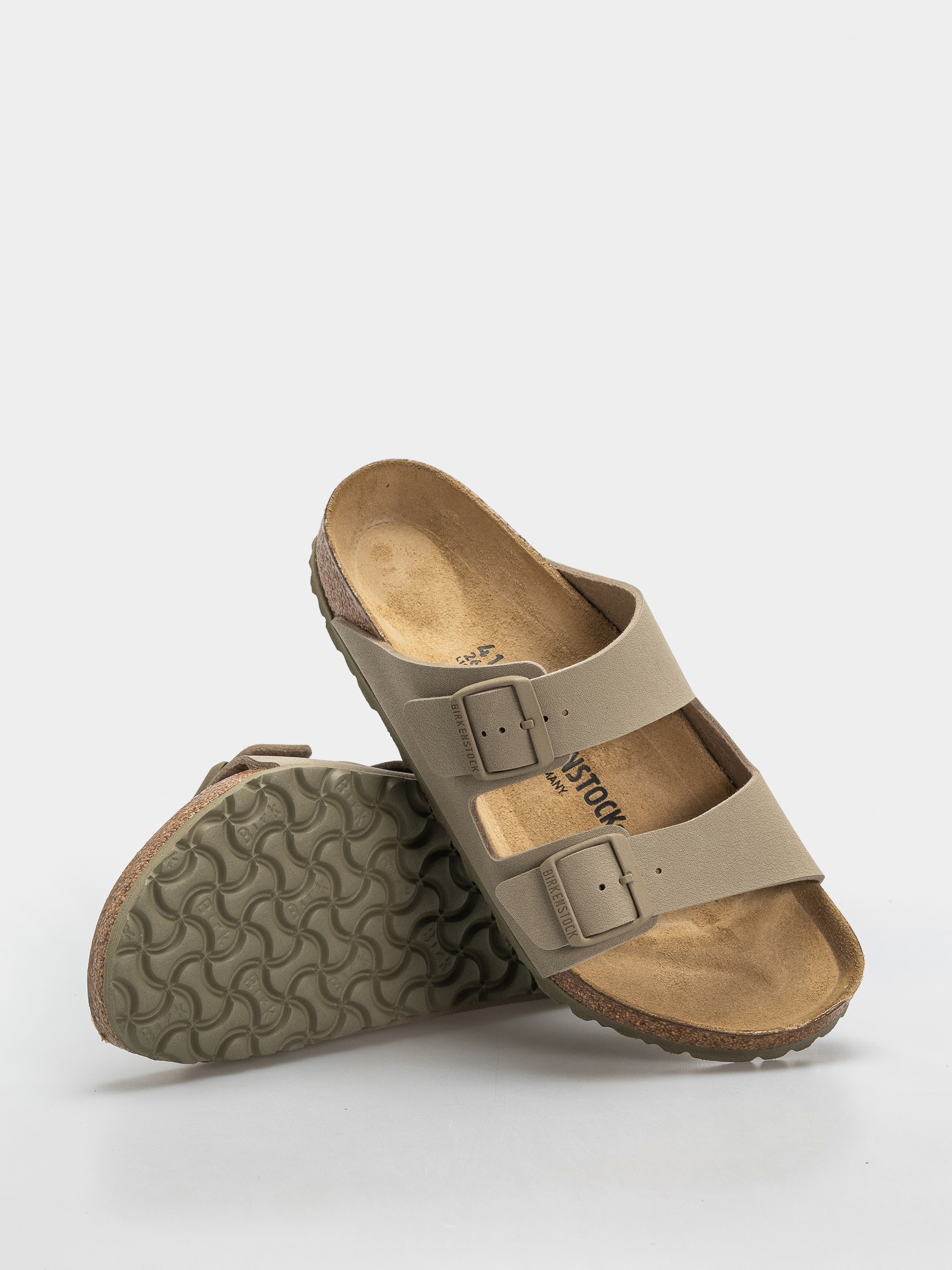 Birkenstock Arizona Birko Flor Regular Flip-flop papucsok (faded khaki)