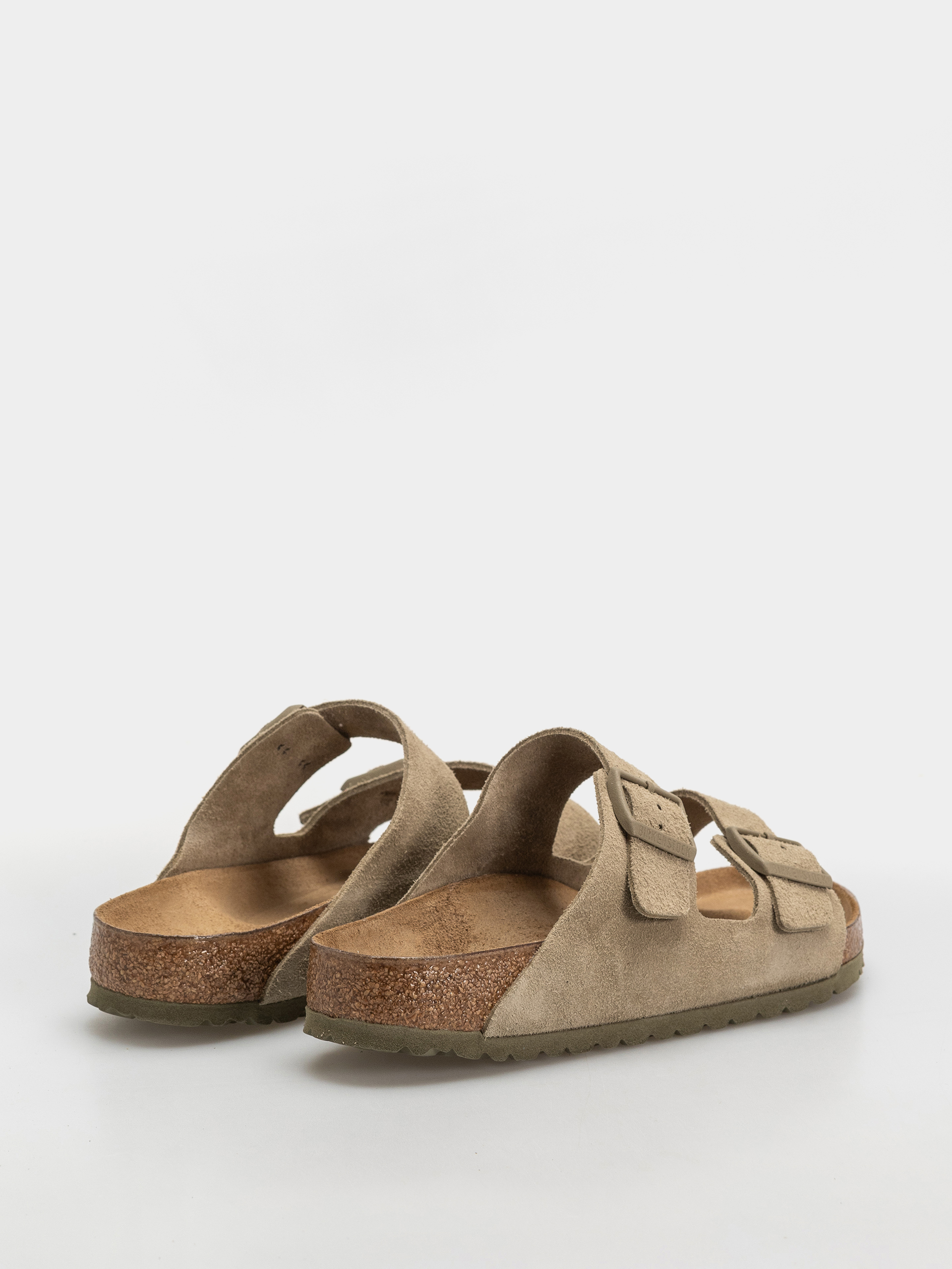 Birkenstock Arizona Suede Leather Regular Flip-flop papucsok (faded khaki)