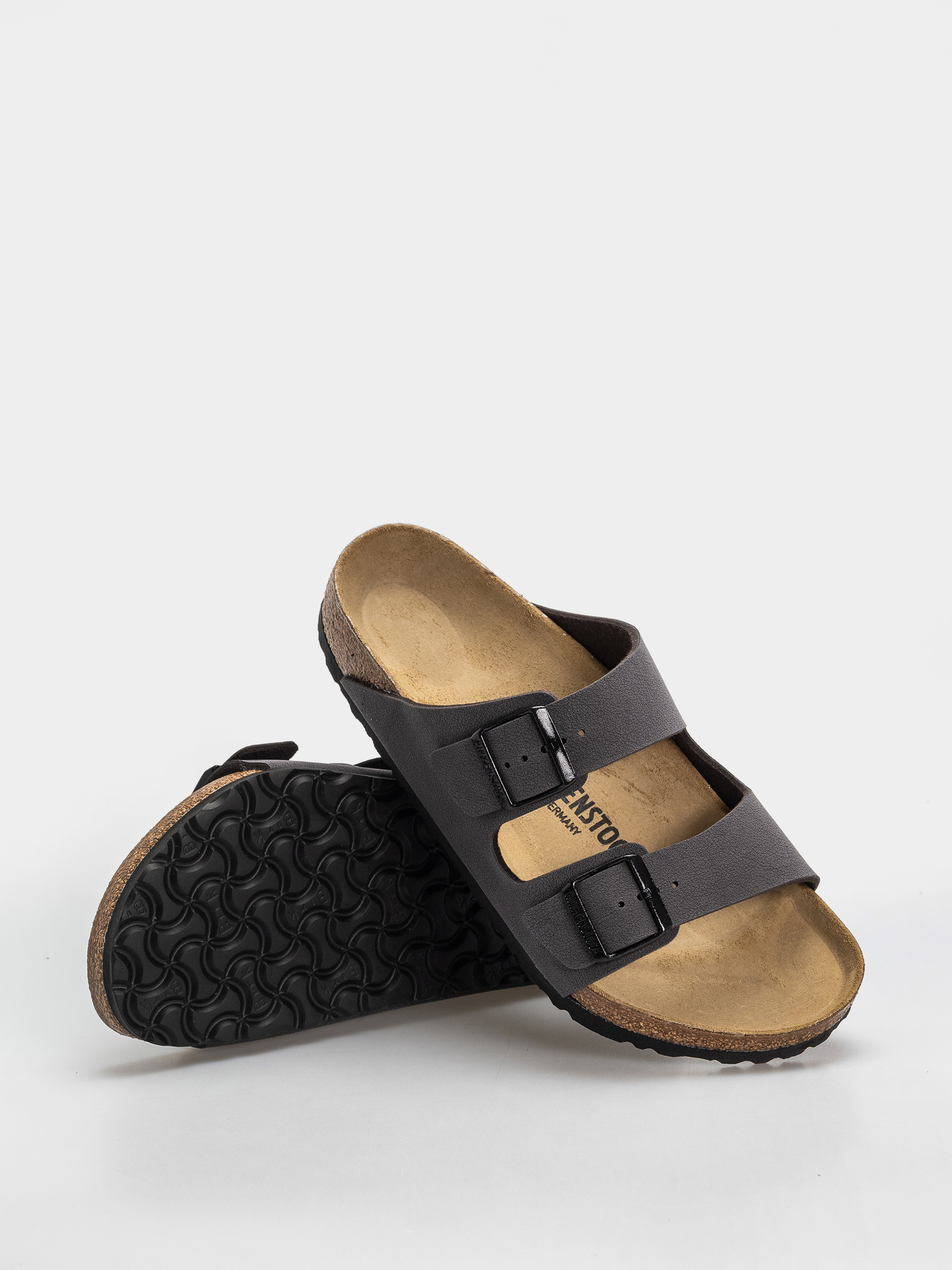 Birkenstock Arizona Birkibuc Regular Flip-flop papucsok (velvet gray/black)