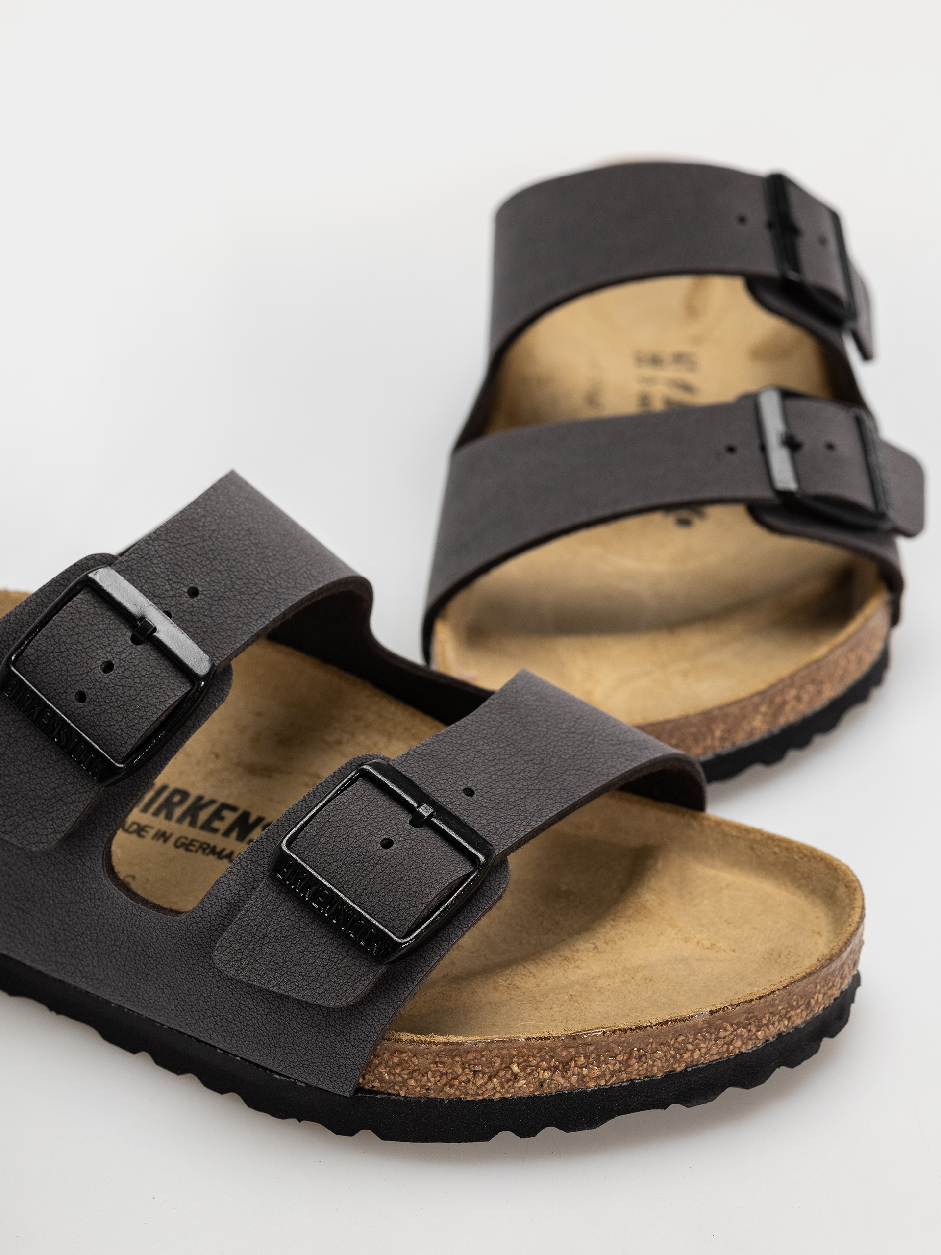 Birkenstock Arizona Birkibuc Regular Flip-flop papucsok (velvet gray/black)