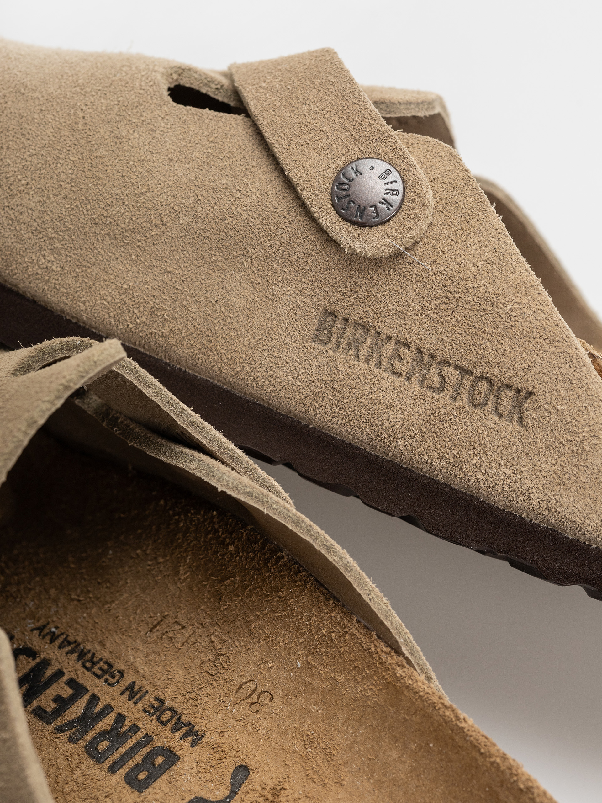 Birkenstock Boston Suede Leather Narrow Wmn Flip-flop papucsok (taupe)
