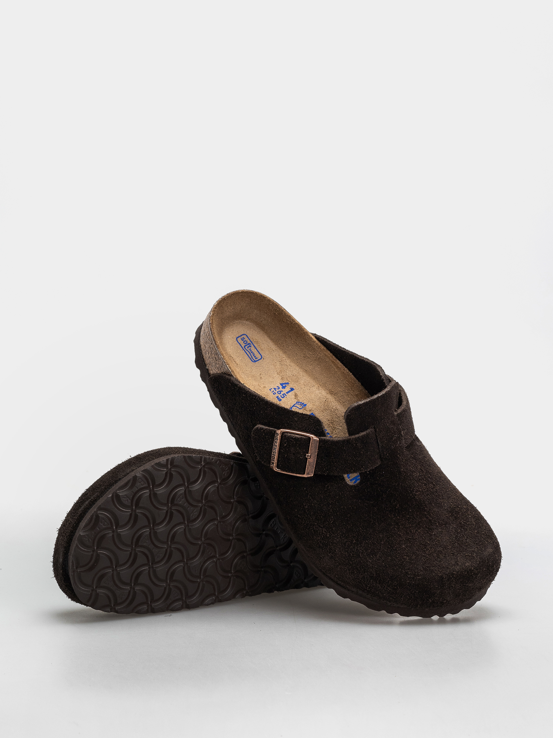 Birkenstock Boston Suede Regular Flip-flop papucsok (mocha)