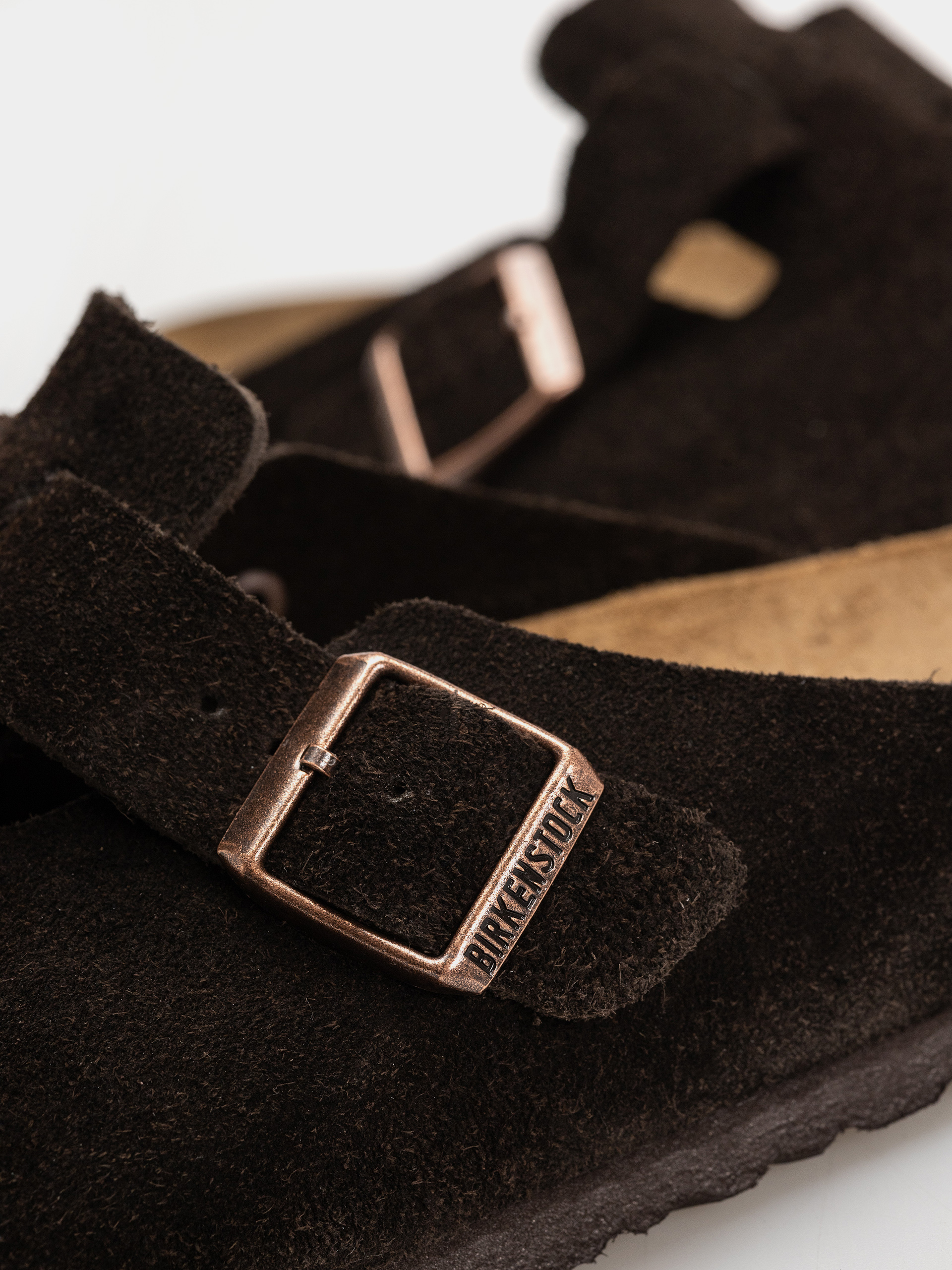 Birkenstock Boston Suede Regular Flip-flop papucsok (mocha)