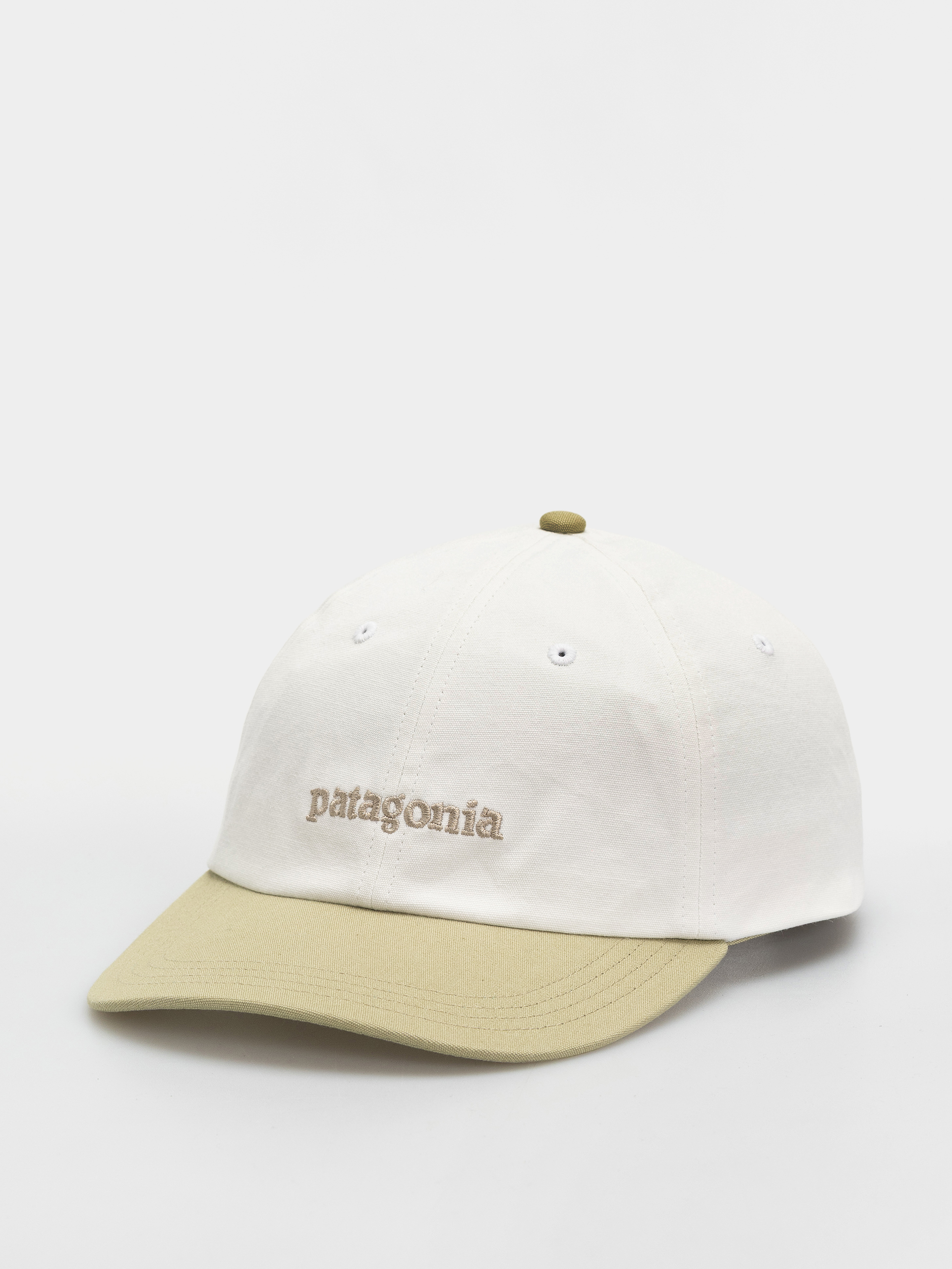 Patagonia Fitz Roy Icon Trad Baseball sapka (text logo/birch white w/gumtree green)