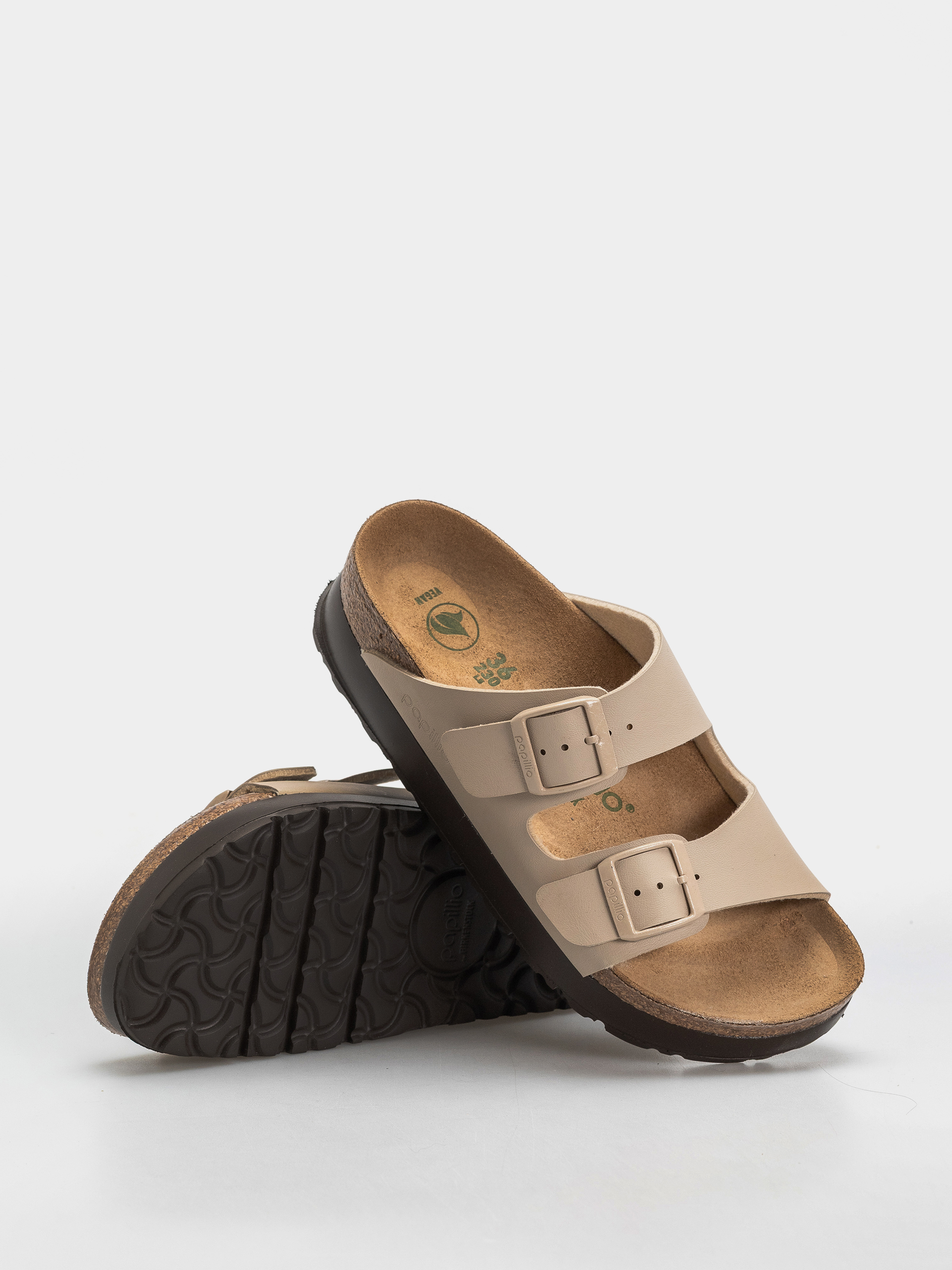 Birkenstock Arizona Flex Platform Birko Flor Narrow Wmn Flip-flop papucsok (sandcastle)