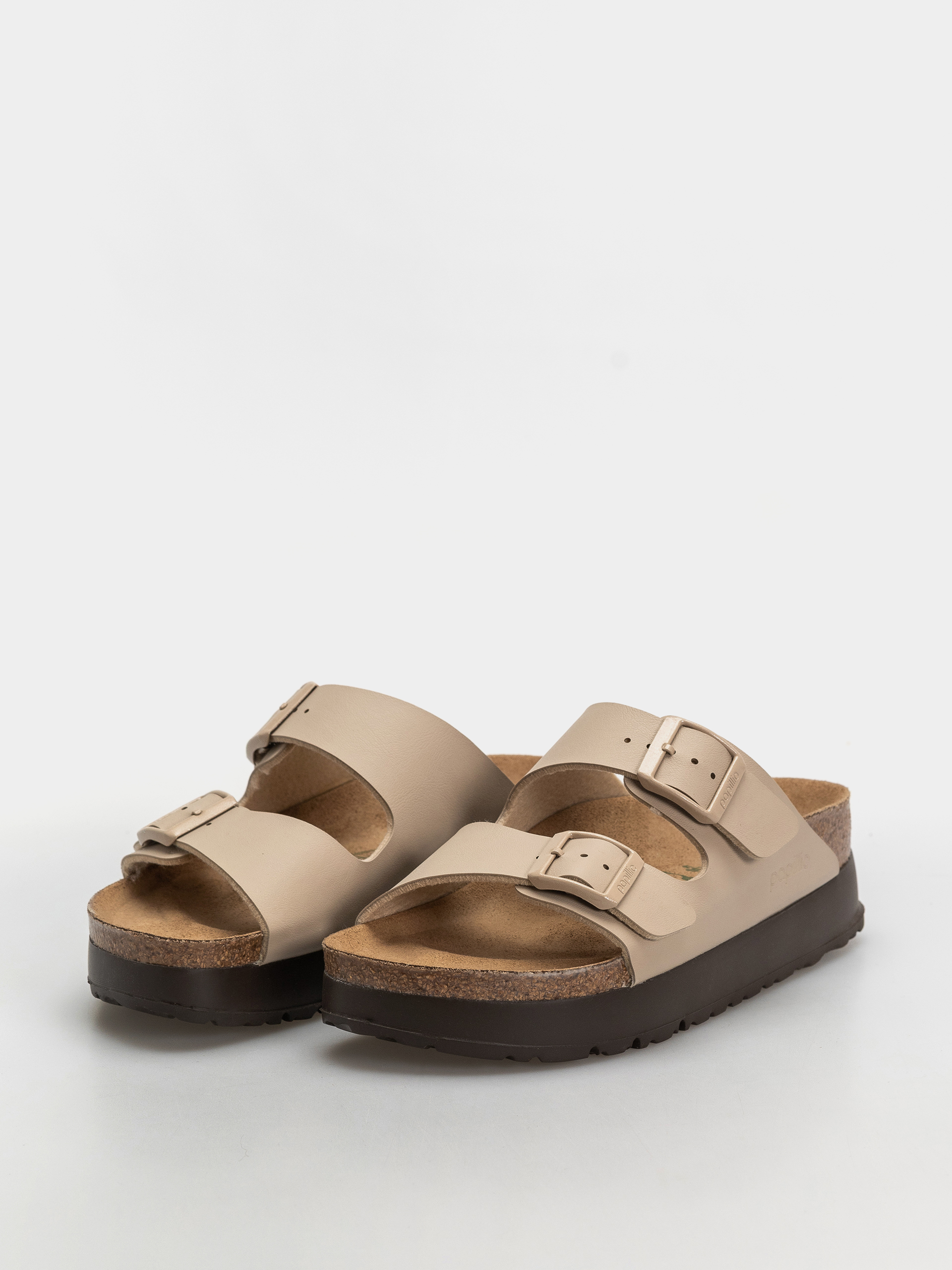 Birkenstock Arizona Flex Platform Birko Flor Narrow Wmn Flip-flop papucsok (sandcastle)