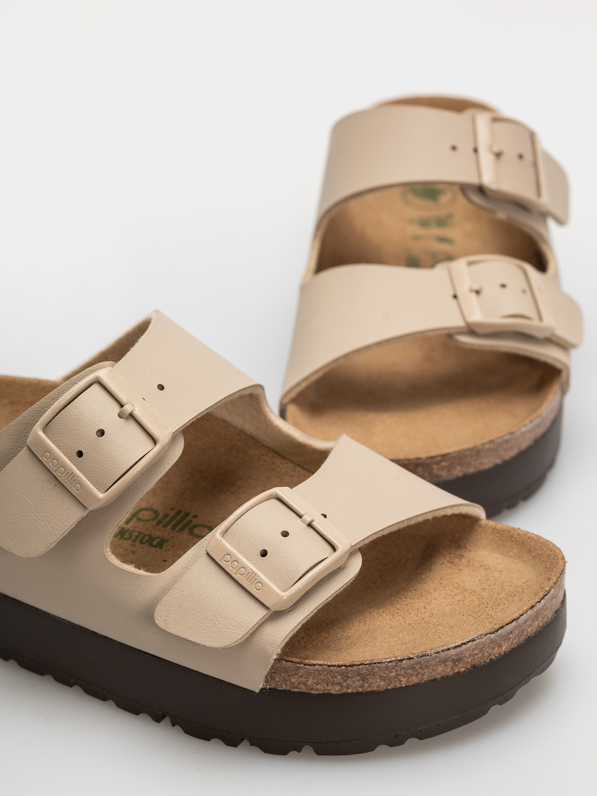 Birkenstock Arizona Flex Platform Birko Flor Narrow Wmn Flip-flop papucsok (sandcastle)