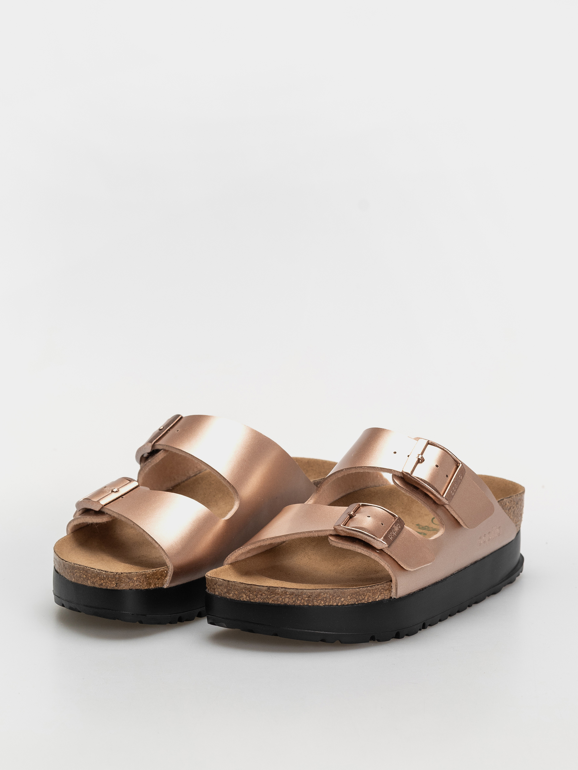 Birkenstock Arizona Flex Platform Birko Flor Narrow Wmn Flip-flop papucsok (electric metallic copper)