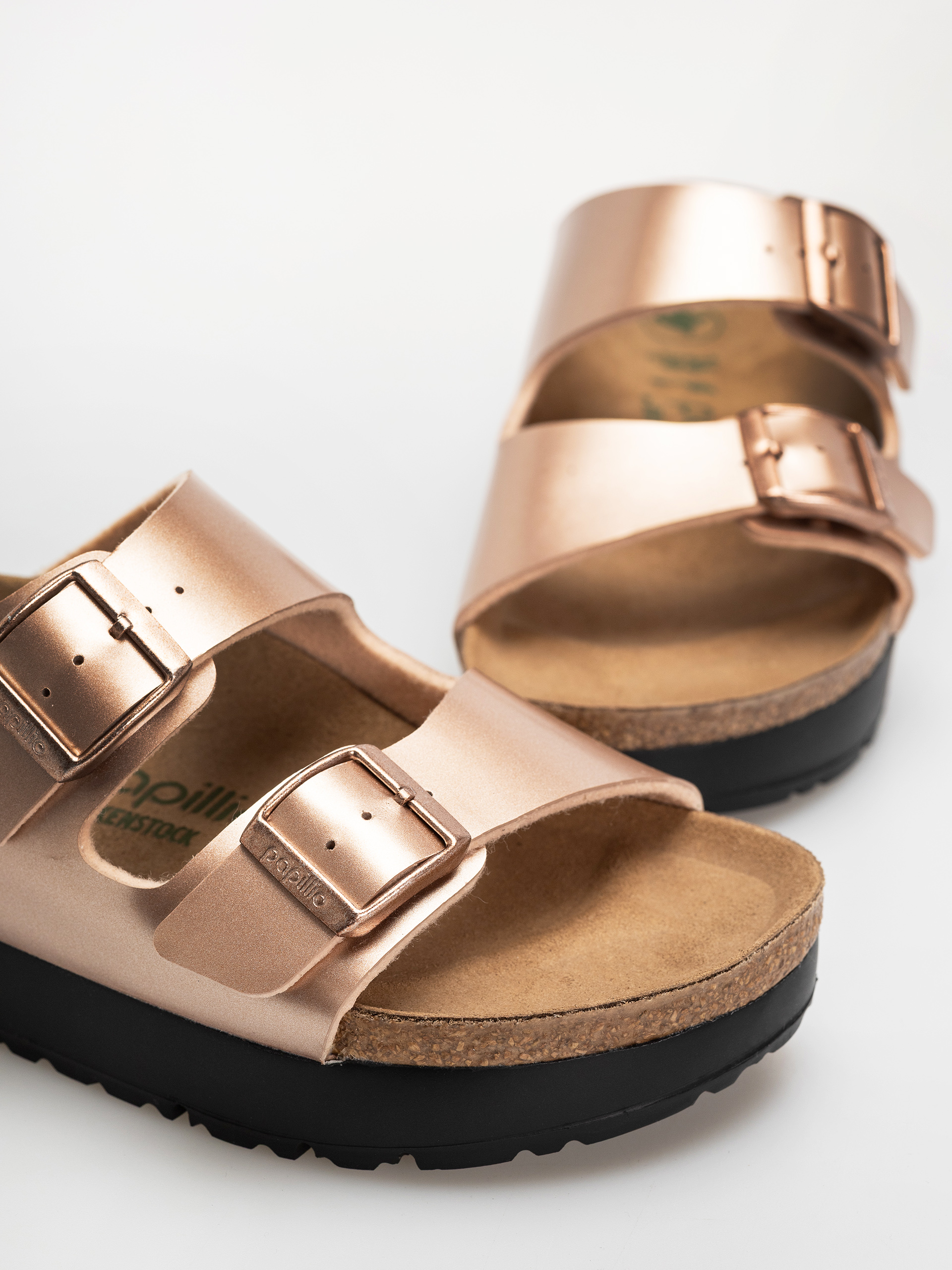 Birkenstock Arizona Flex Platform Birko Flor Narrow Wmn Flip-flop papucsok (electric metallic copper)
