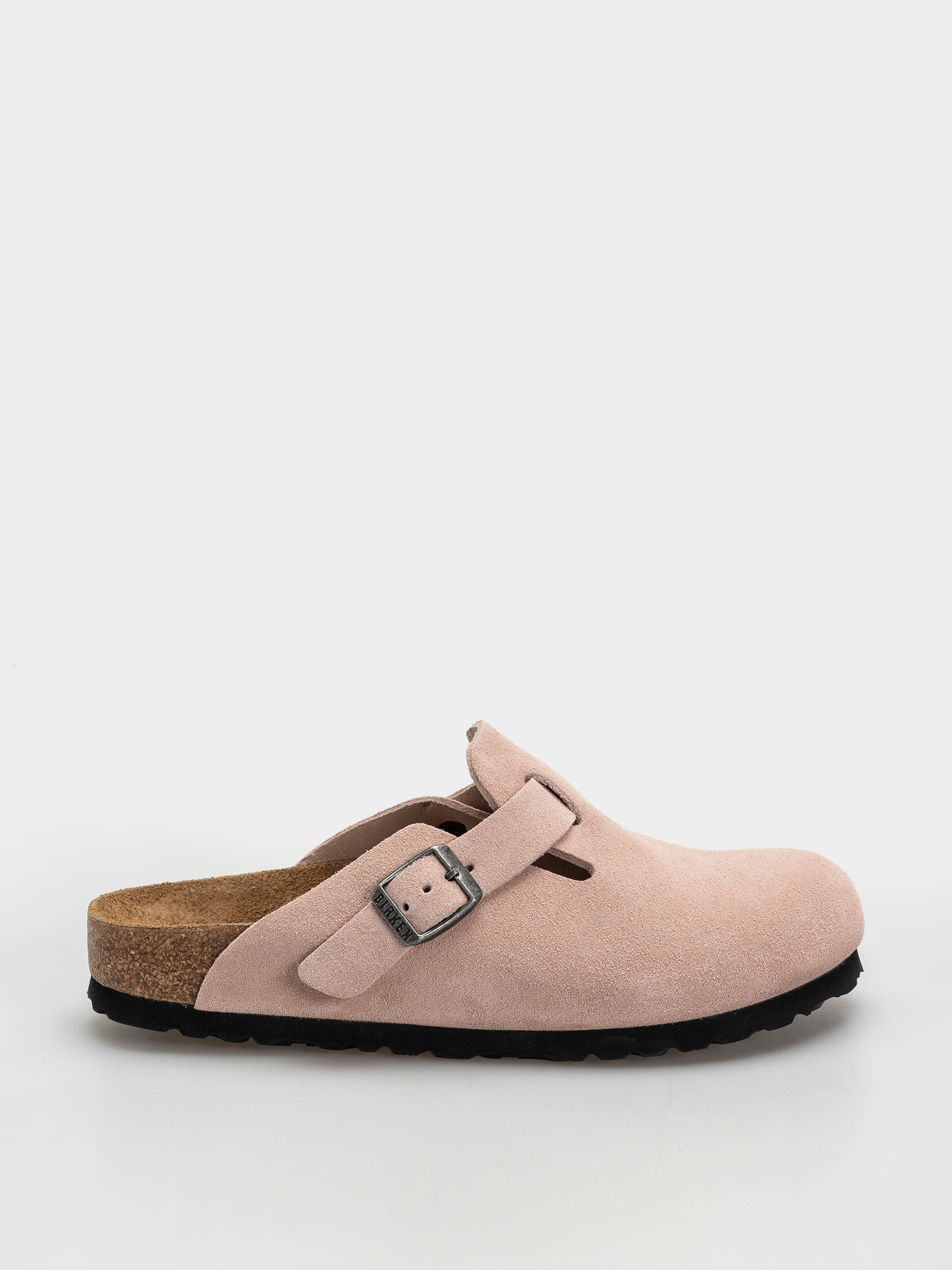 Birkenstock Boston Suede Leather Narrow Flip-flop papucsok (pink clay)