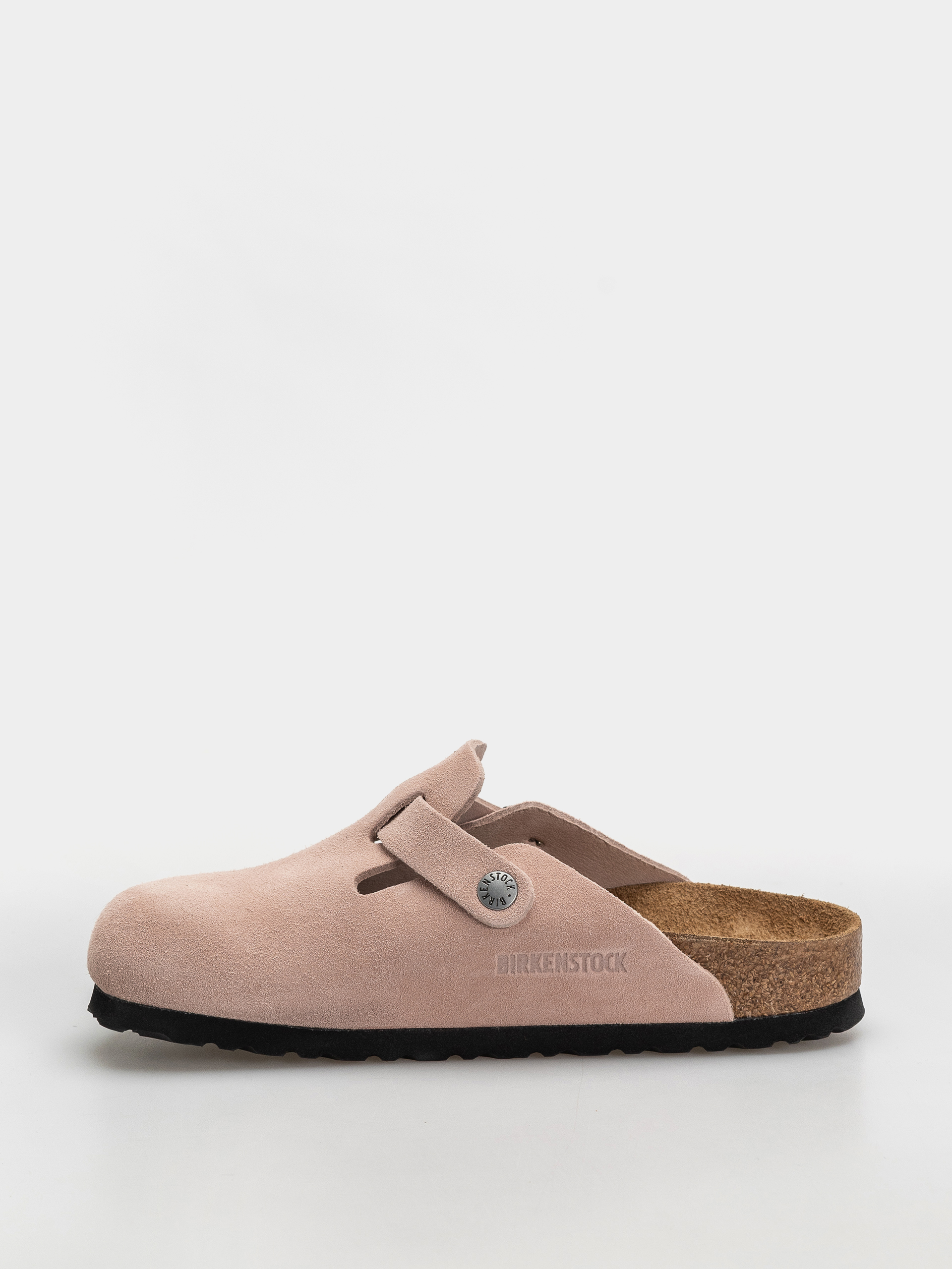 Birkenstock Boston Suede Leather Narrow Flip-flop papucsok (pink clay)