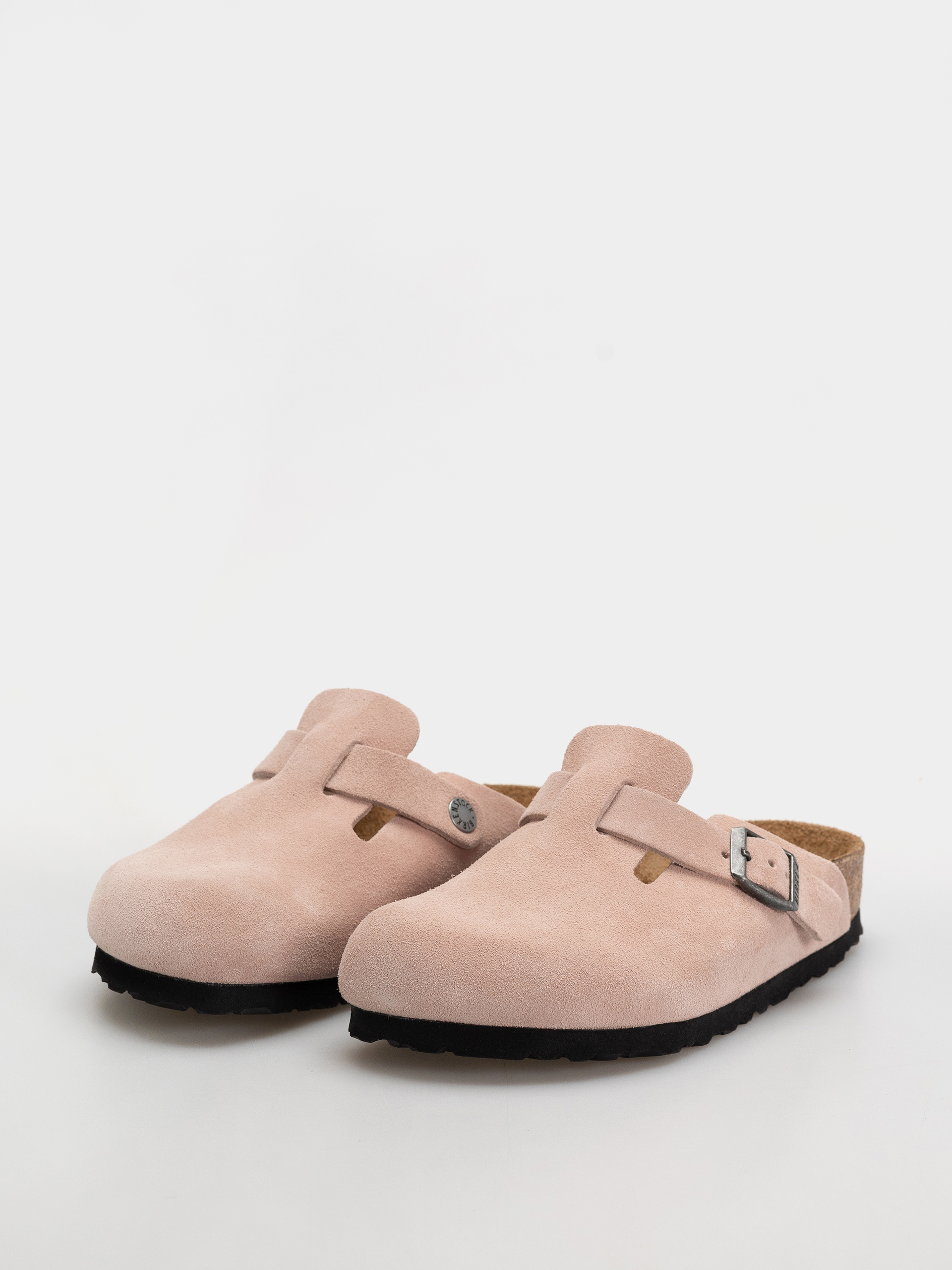 Birkenstock Boston Suede Leather Narrow Flip-flop papucsok (pink clay)