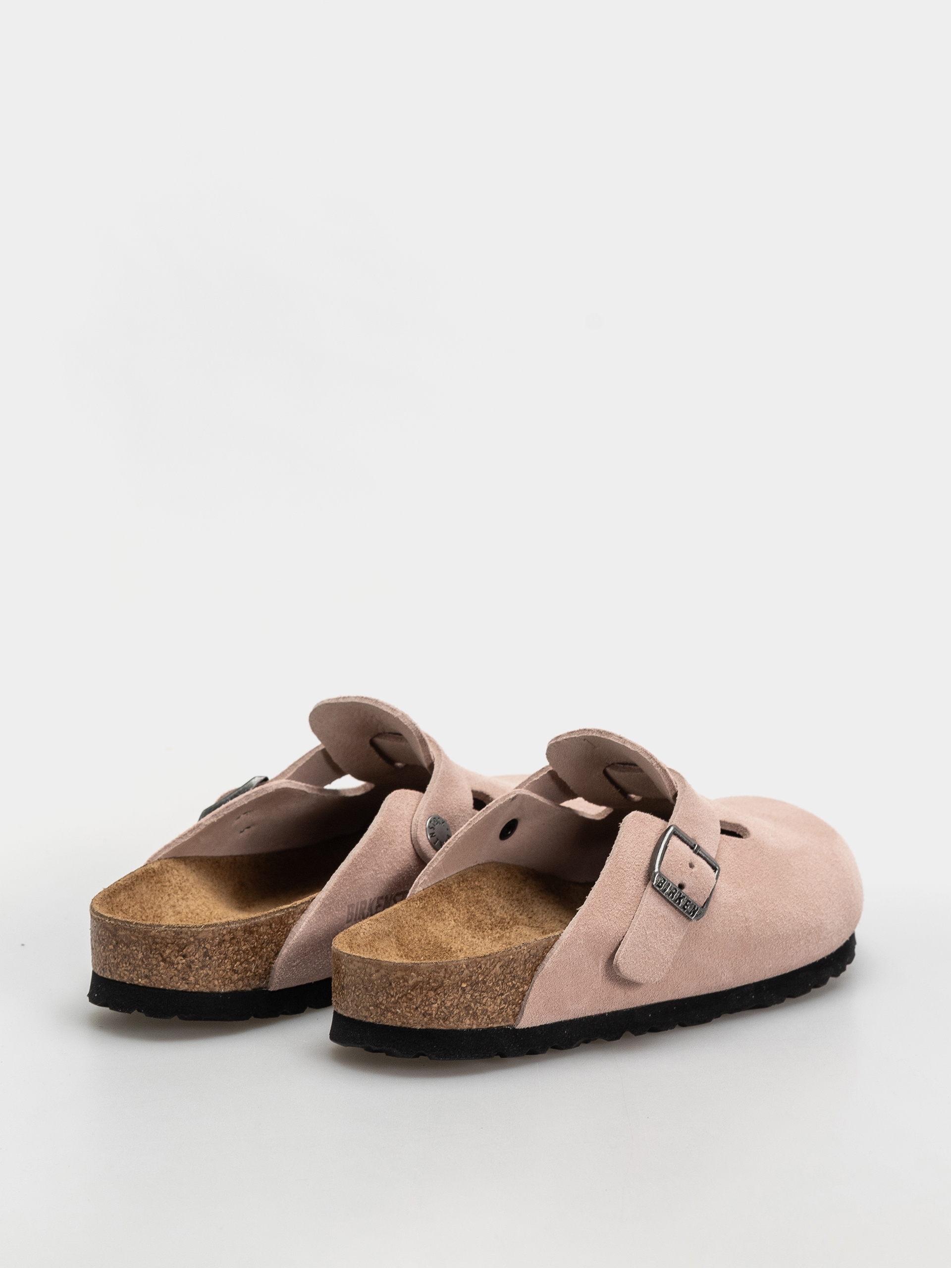 Birkenstock Boston Suede Leather Narrow Flip-flop papucsok (pink clay)