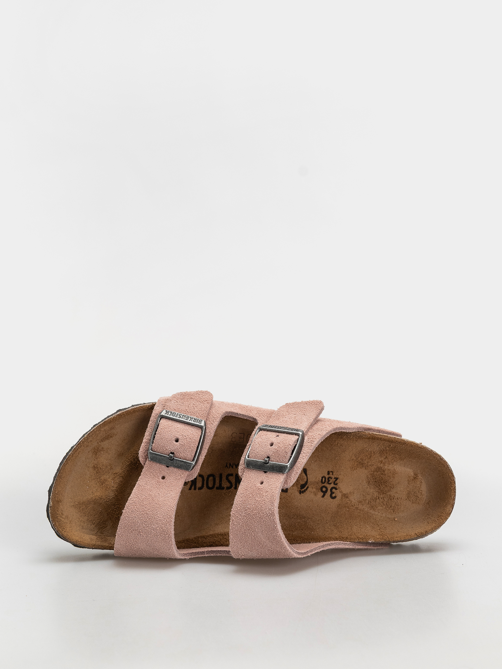 Birkenstock Arizona Suede Leather Narrow Flip-flop papucsok (pink clay)