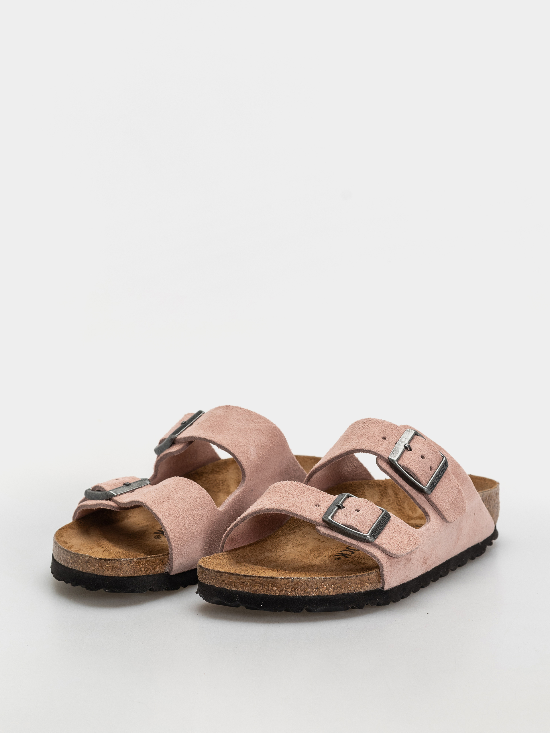 Birkenstock Arizona Suede Leather Narrow Flip-flop papucsok (pink clay)
