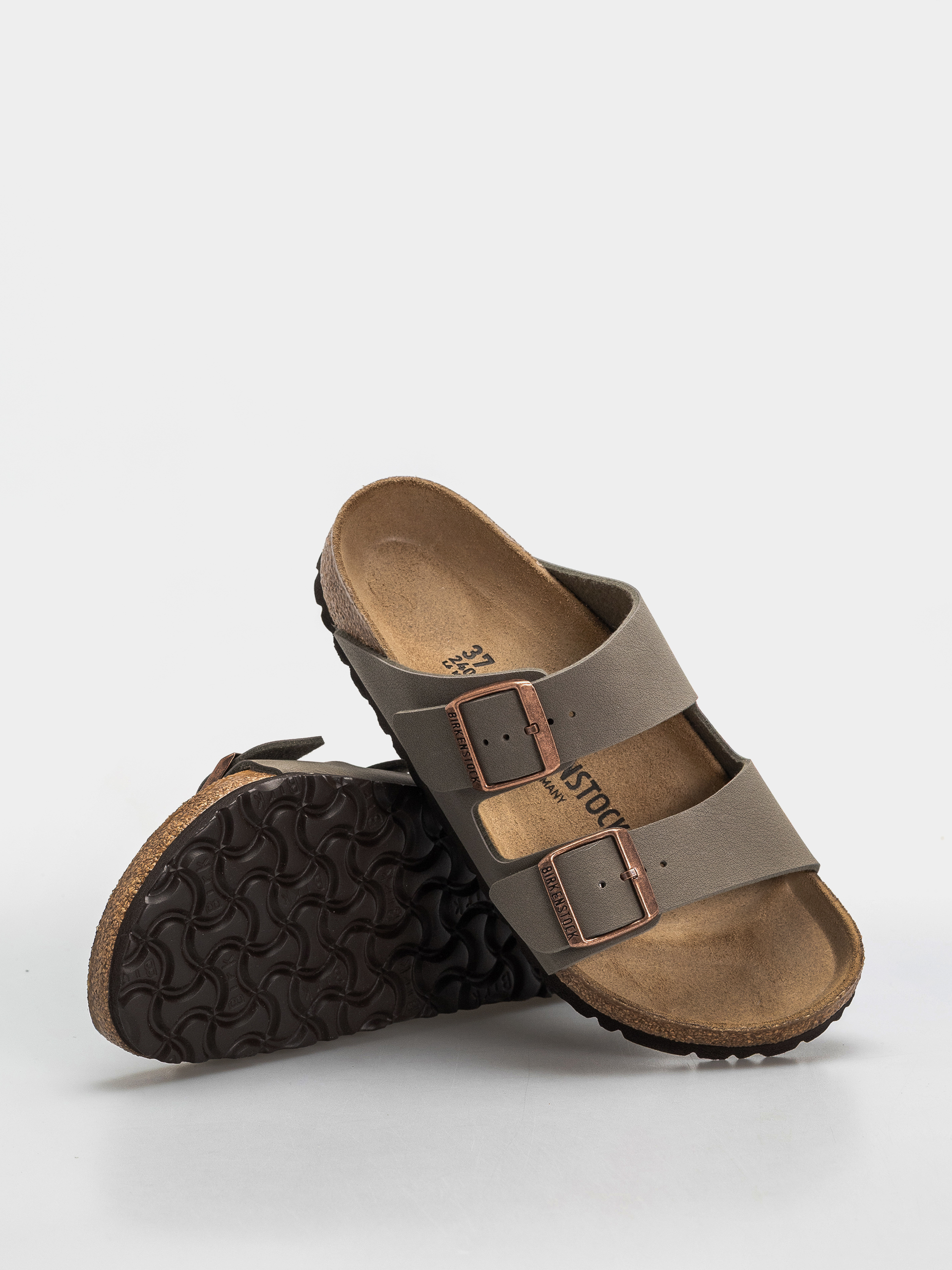 Birkenstock Arizona Birkibuc Regular Flip-flop papucsok (stone)