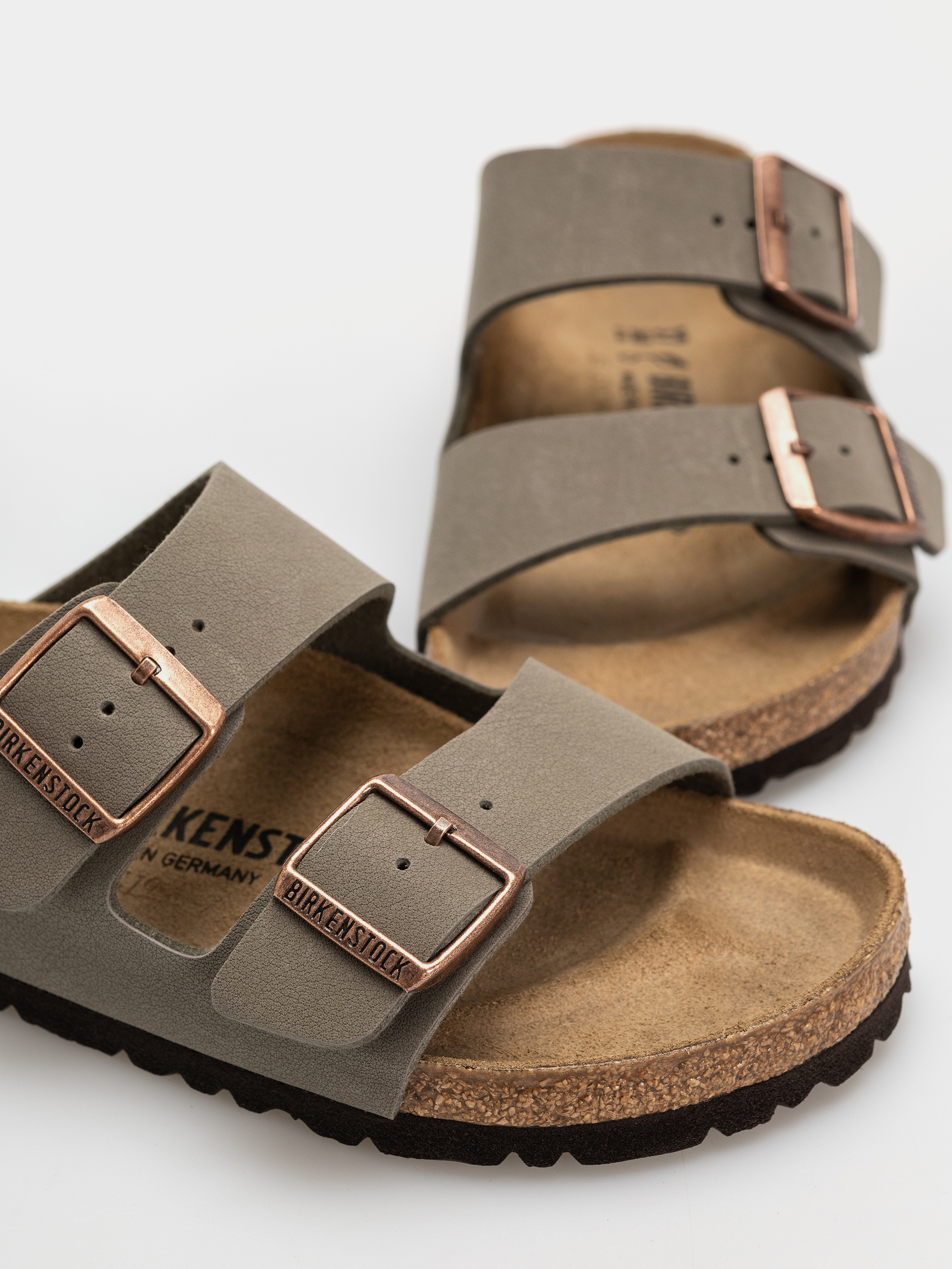 Birkenstock Arizona Birkibuc Regular Flip-flop papucsok (stone)