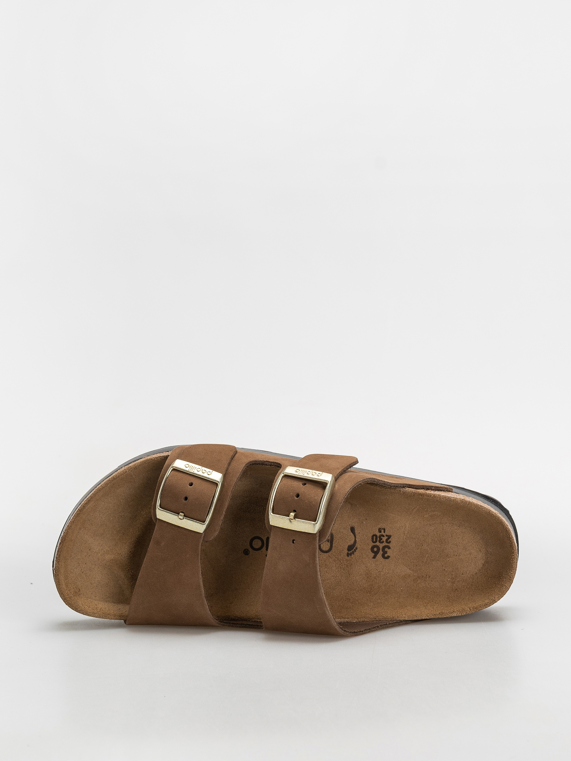 Birkenstock Arizona Flex Platform Nubuck Leather Narrow Wmn Flip-flop papucsok (dark tea)