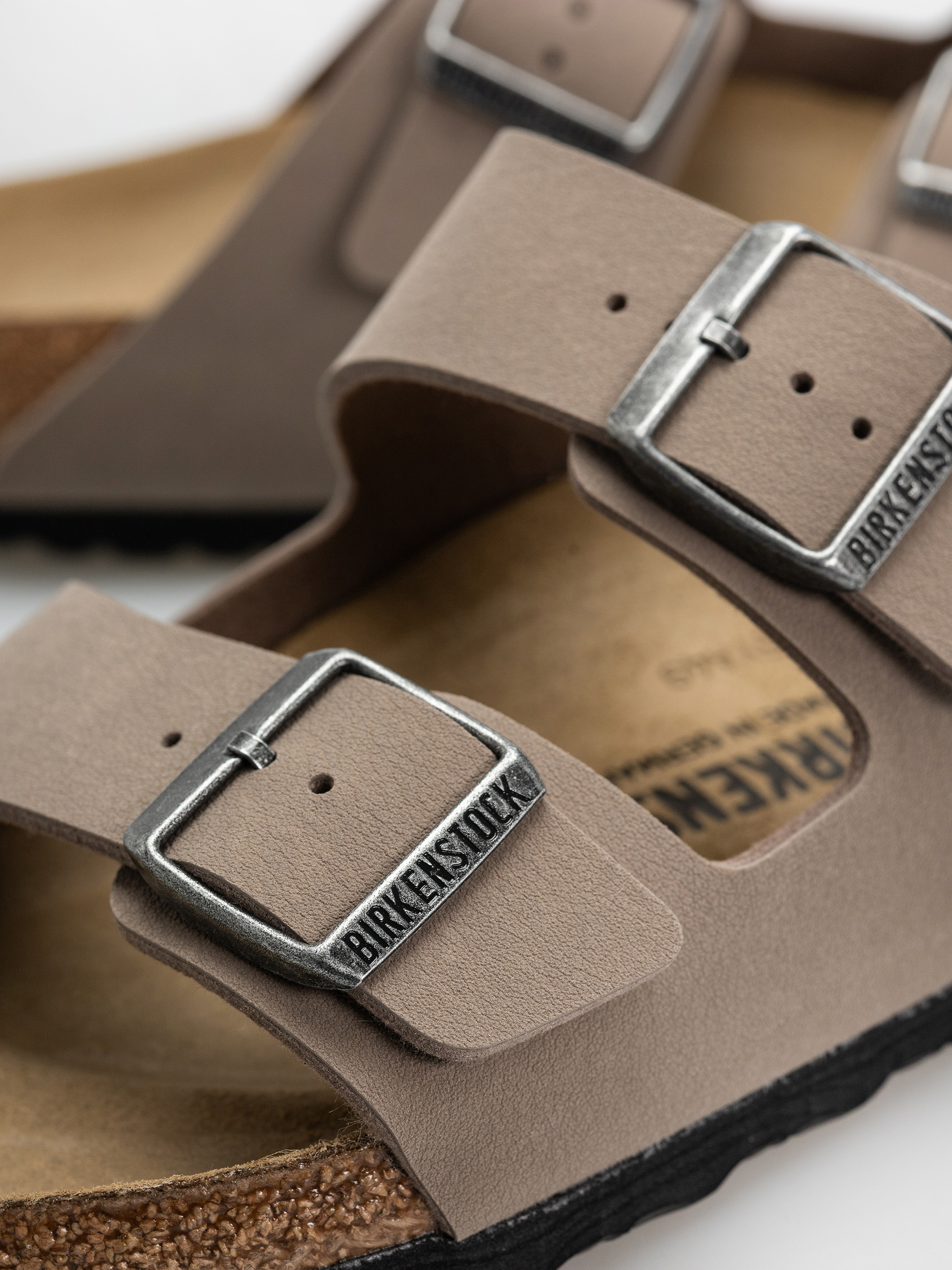 Birkenstock Arizona Birkibuc Regular Flip-flop papucsok (gray taupe)