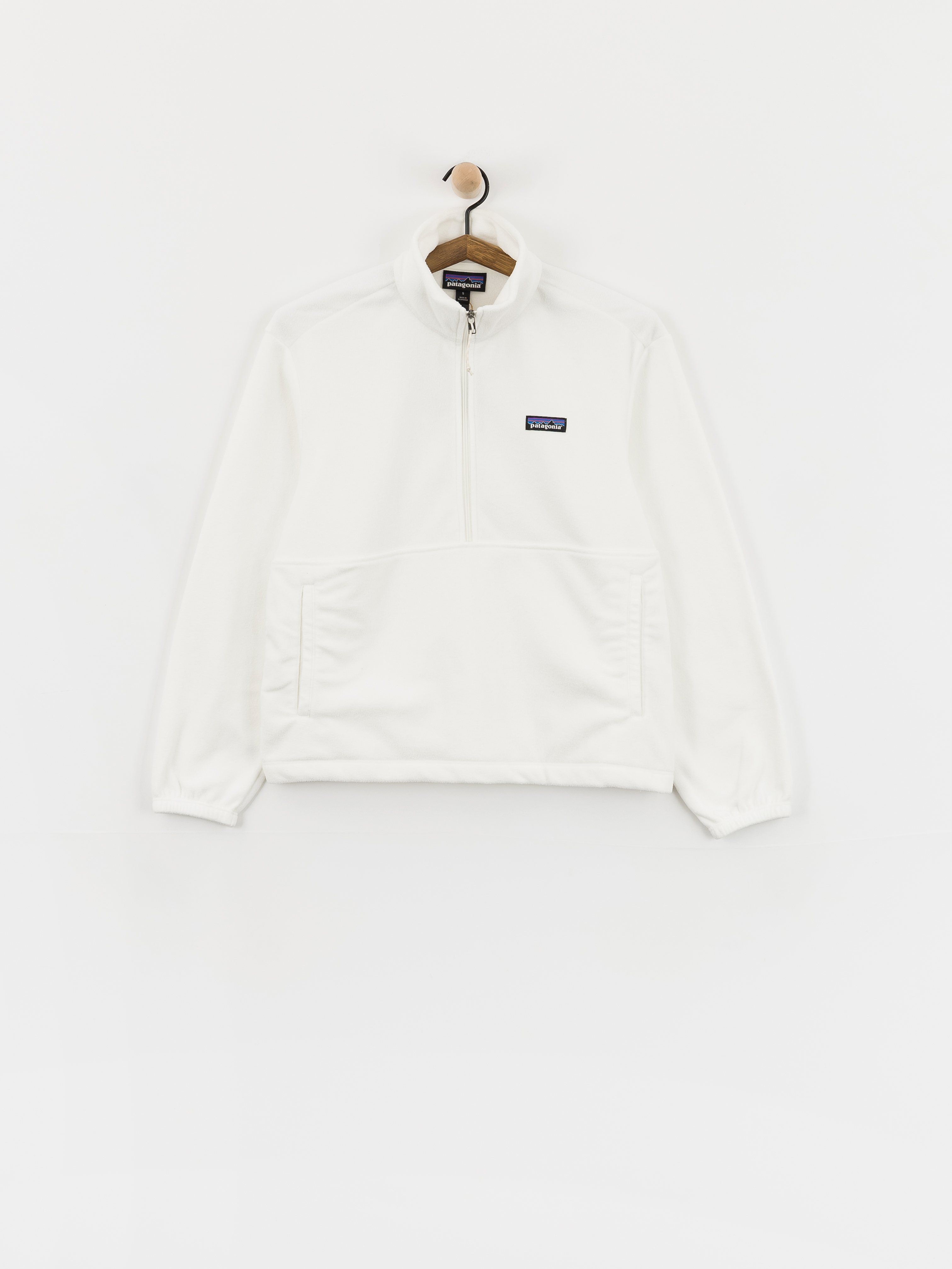 Női Patagonia Micro D 1/2 Zip Polár pulóver (birch white)