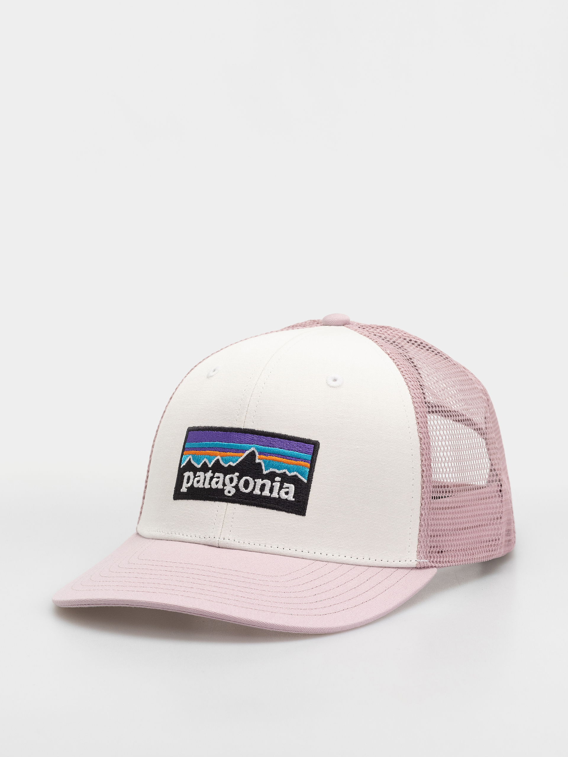 Patagonia P 6 Logo Trucker Baseball sapka (white w/quiet violet)
