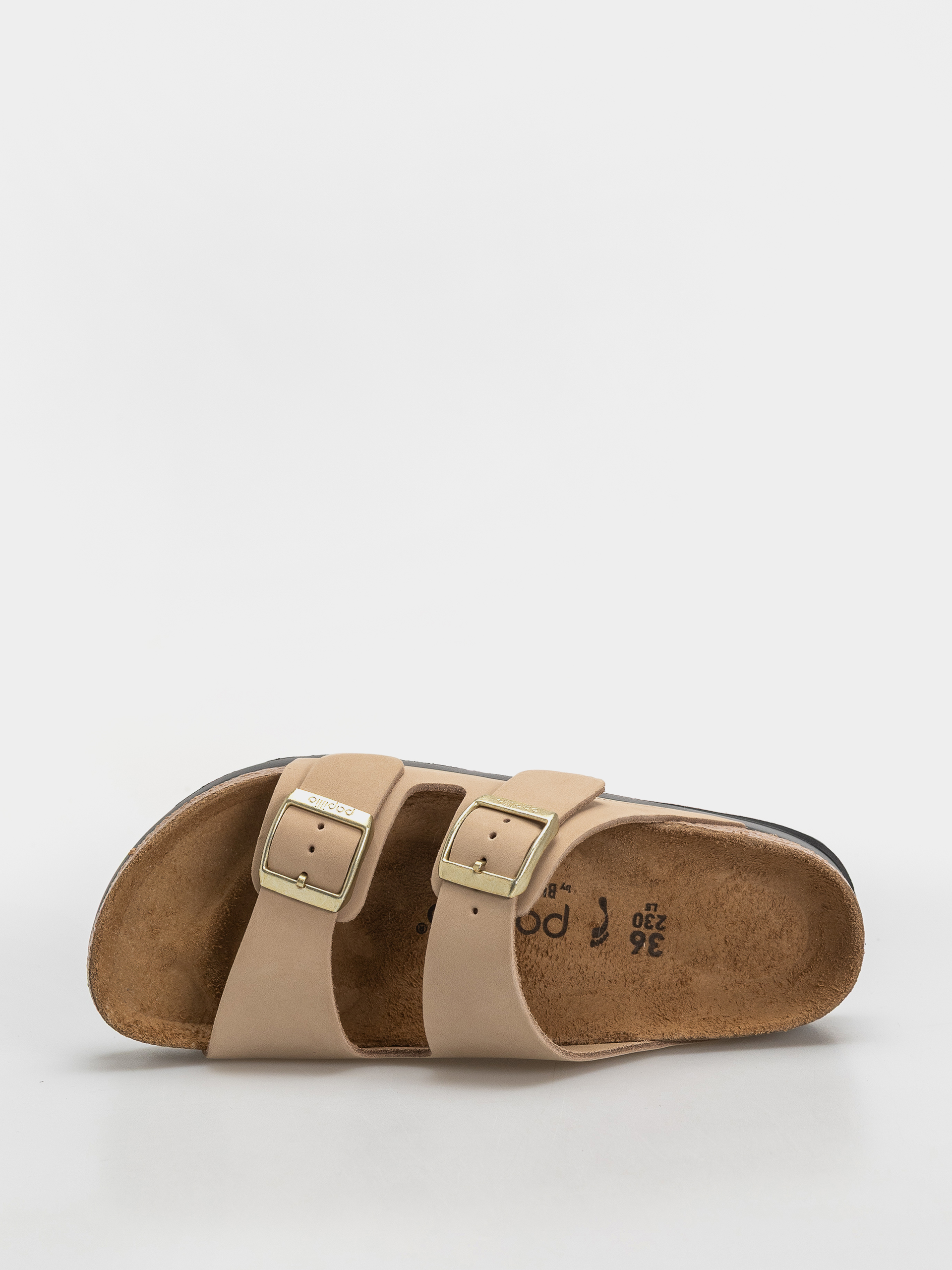 Birkenstock Arizona Flex Platform Nubuck Leather Narrow Wmn Flip-flop papucsok (sandcastle)