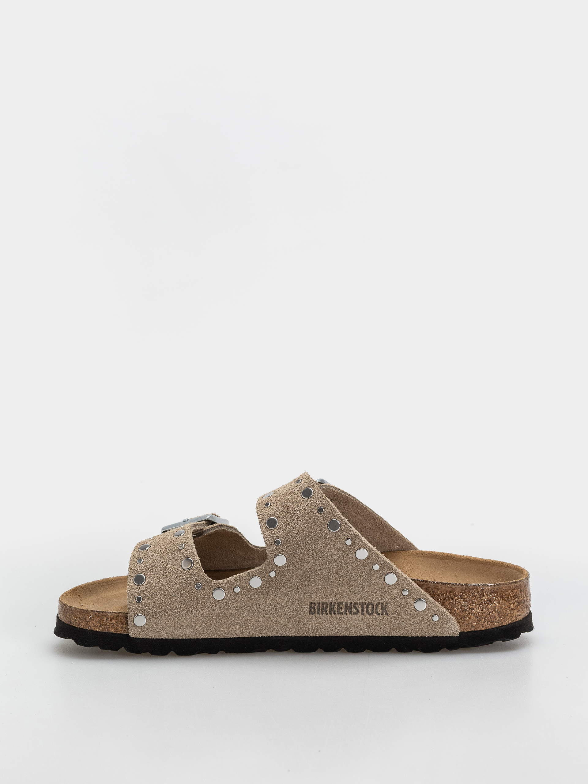 Birkenstock Arizona Rivets Suede Leather Narrow Wmn Flip-flop papucsok (taupe)