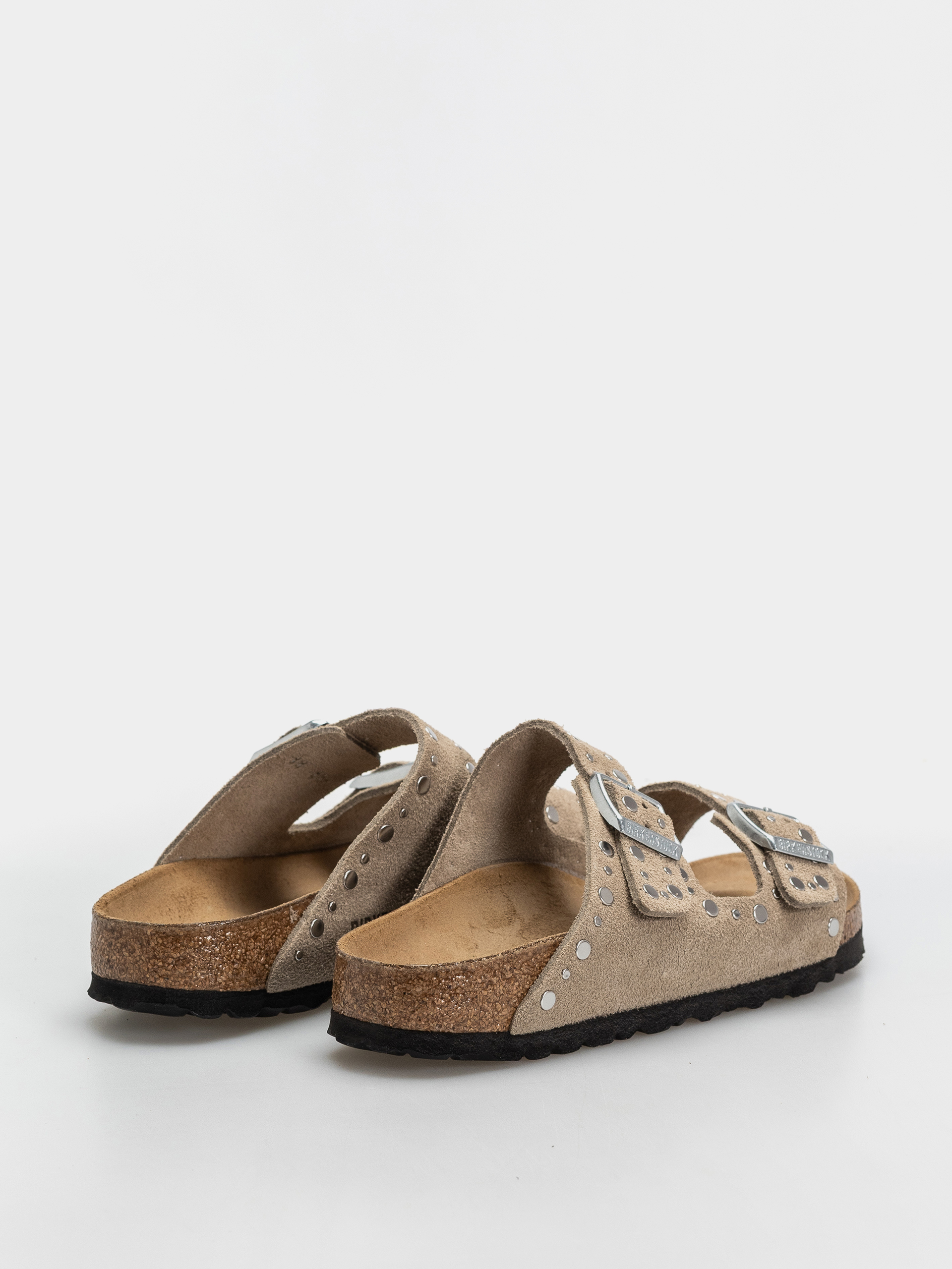 Birkenstock Arizona Rivets Suede Leather Narrow Wmn Flip-flop papucsok (taupe)