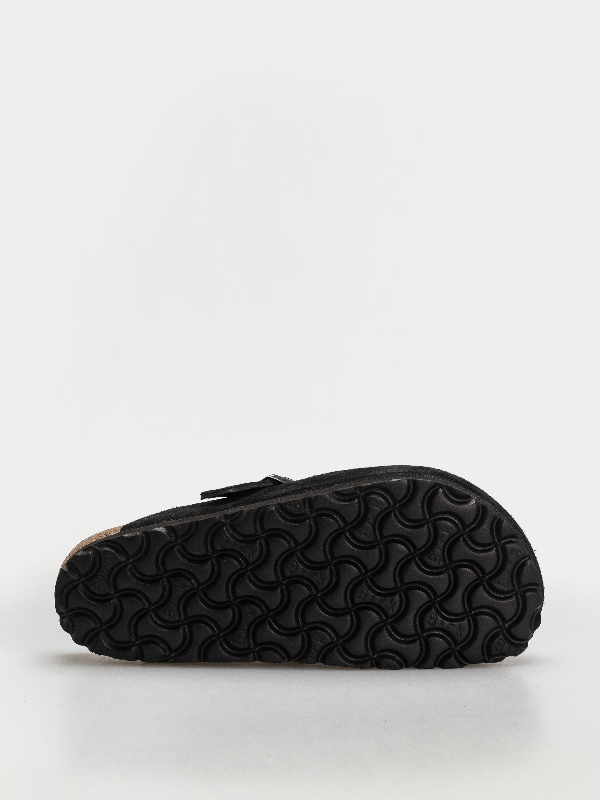 Birkenstock Boston Suede Leather Regular Flip-flop papucsok (black)