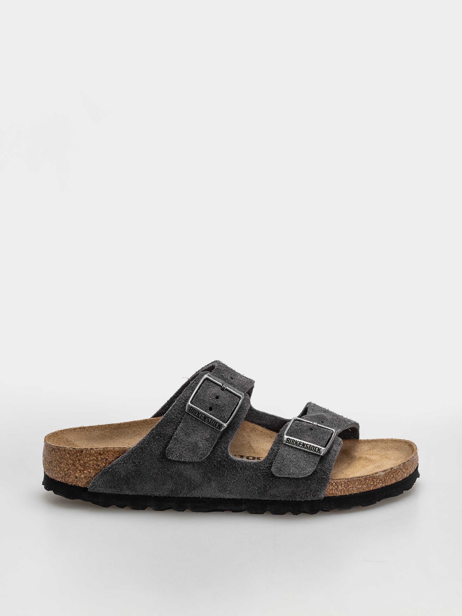 Birkenstock Arizona Suede Leather Narrow Flip-flop papucsok (charcoal)