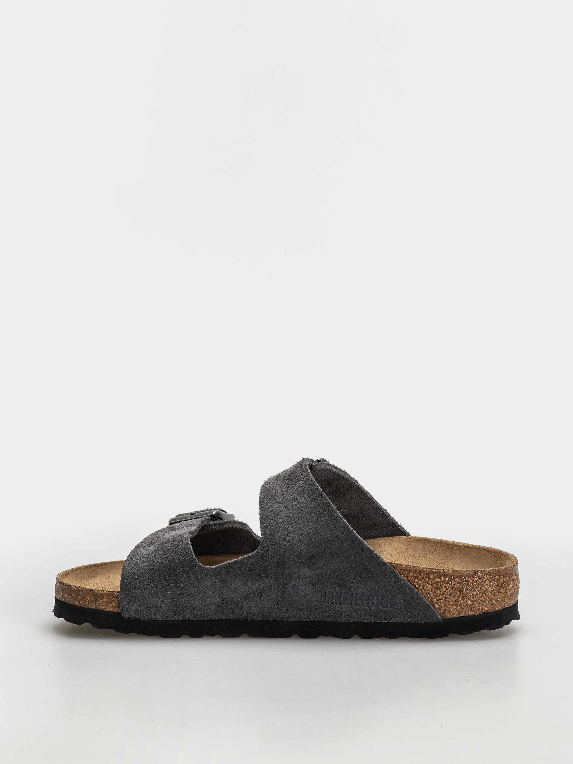 Birkenstock Arizona Suede Leather Narrow Flip-flop papucsok (charcoal)
