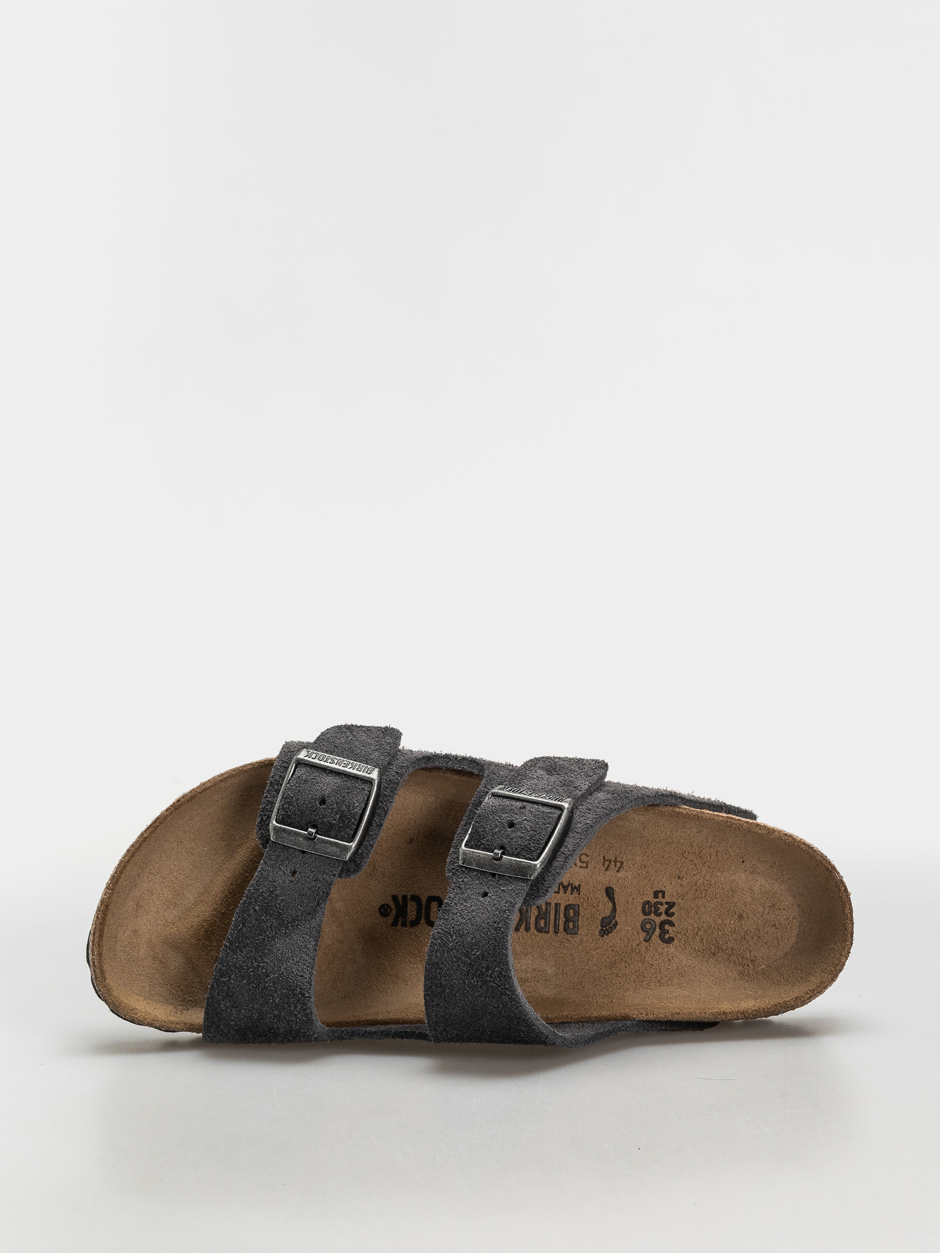 Birkenstock Arizona Suede Leather Narrow Flip-flop papucsok (charcoal)