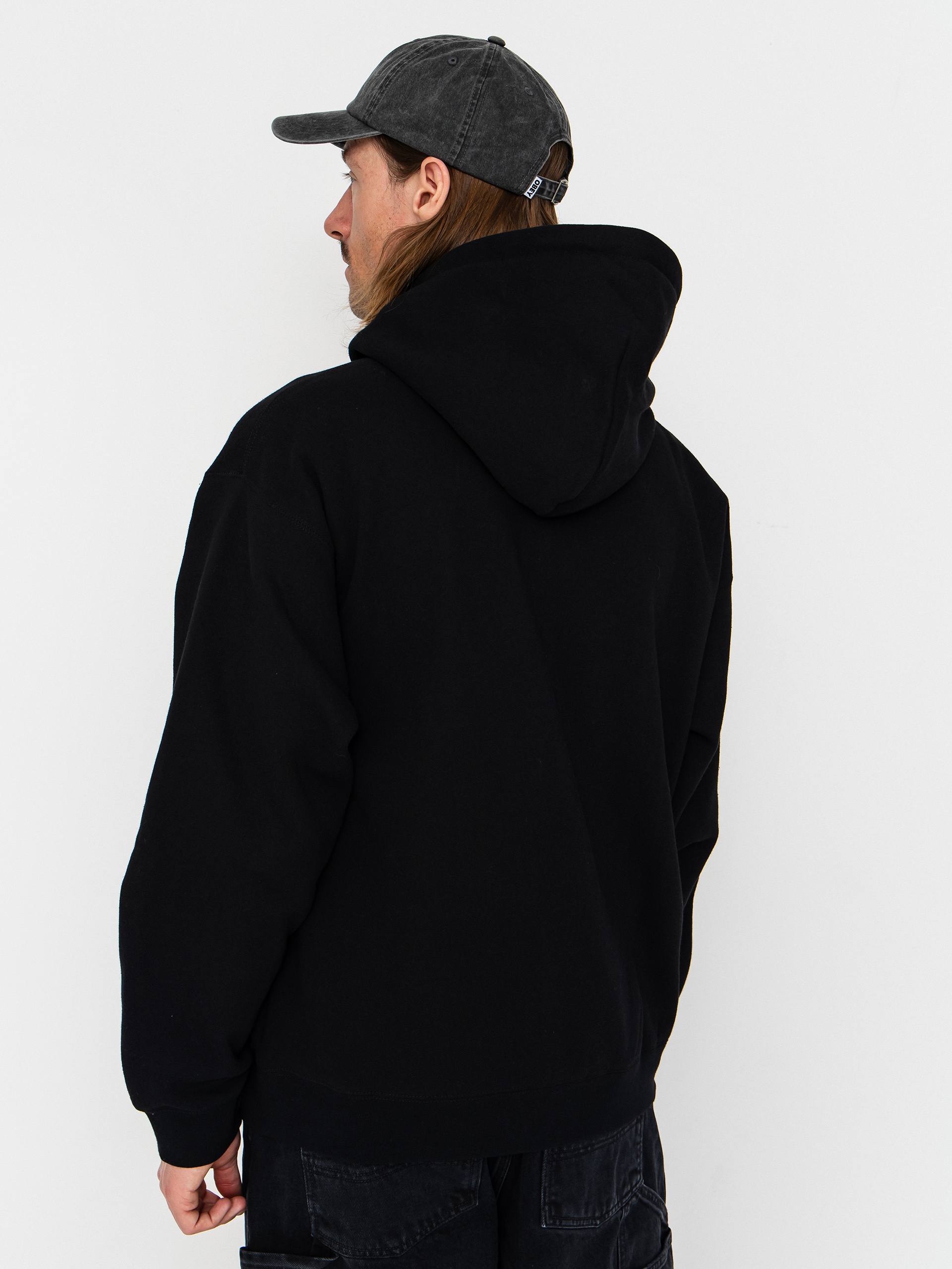 OBEY Oval ZHD Kapucnis pulóver (black)