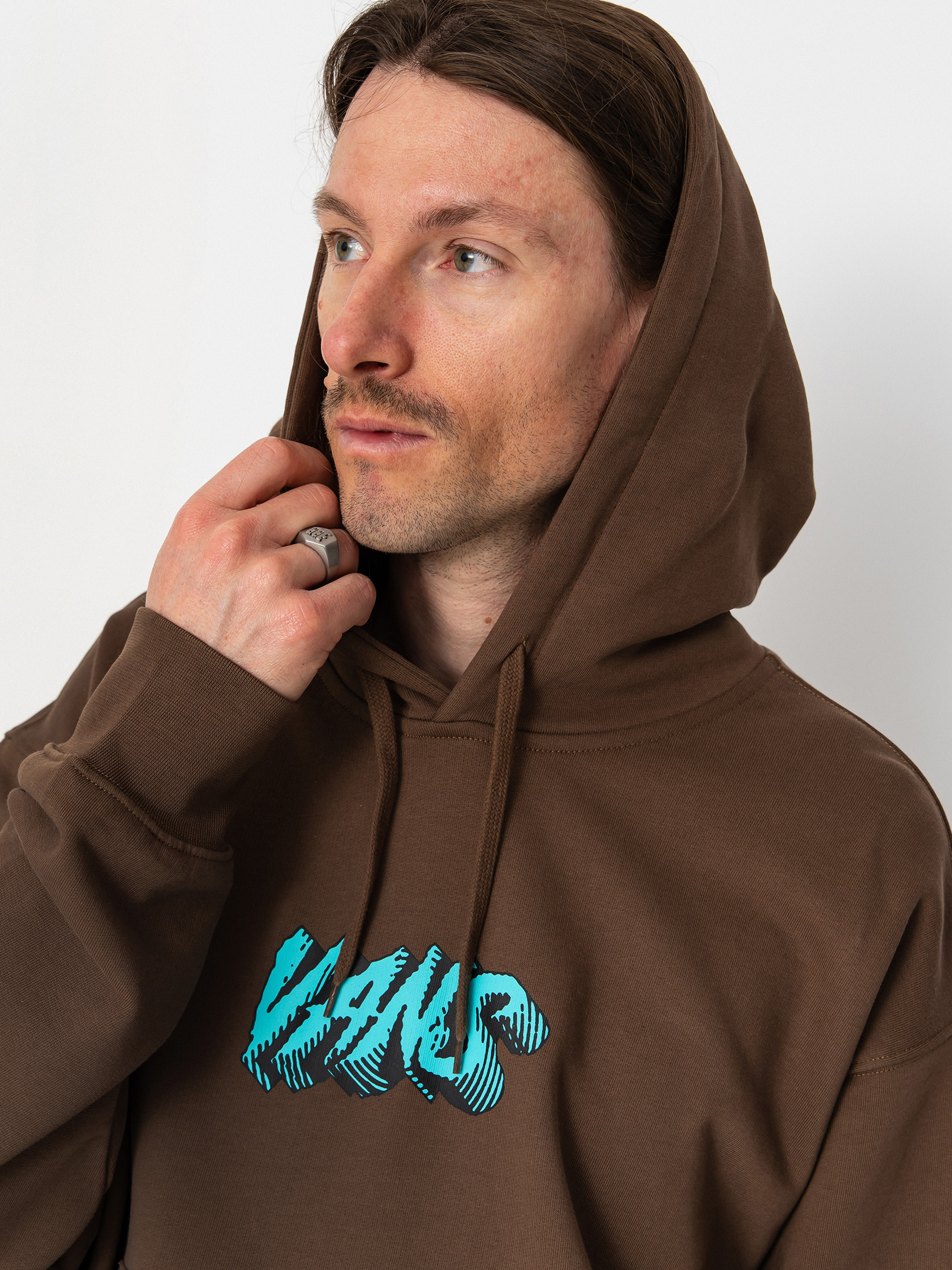 Vans Stone Swirl Loose HD Kapucnis pulóver (vintage cocoa)