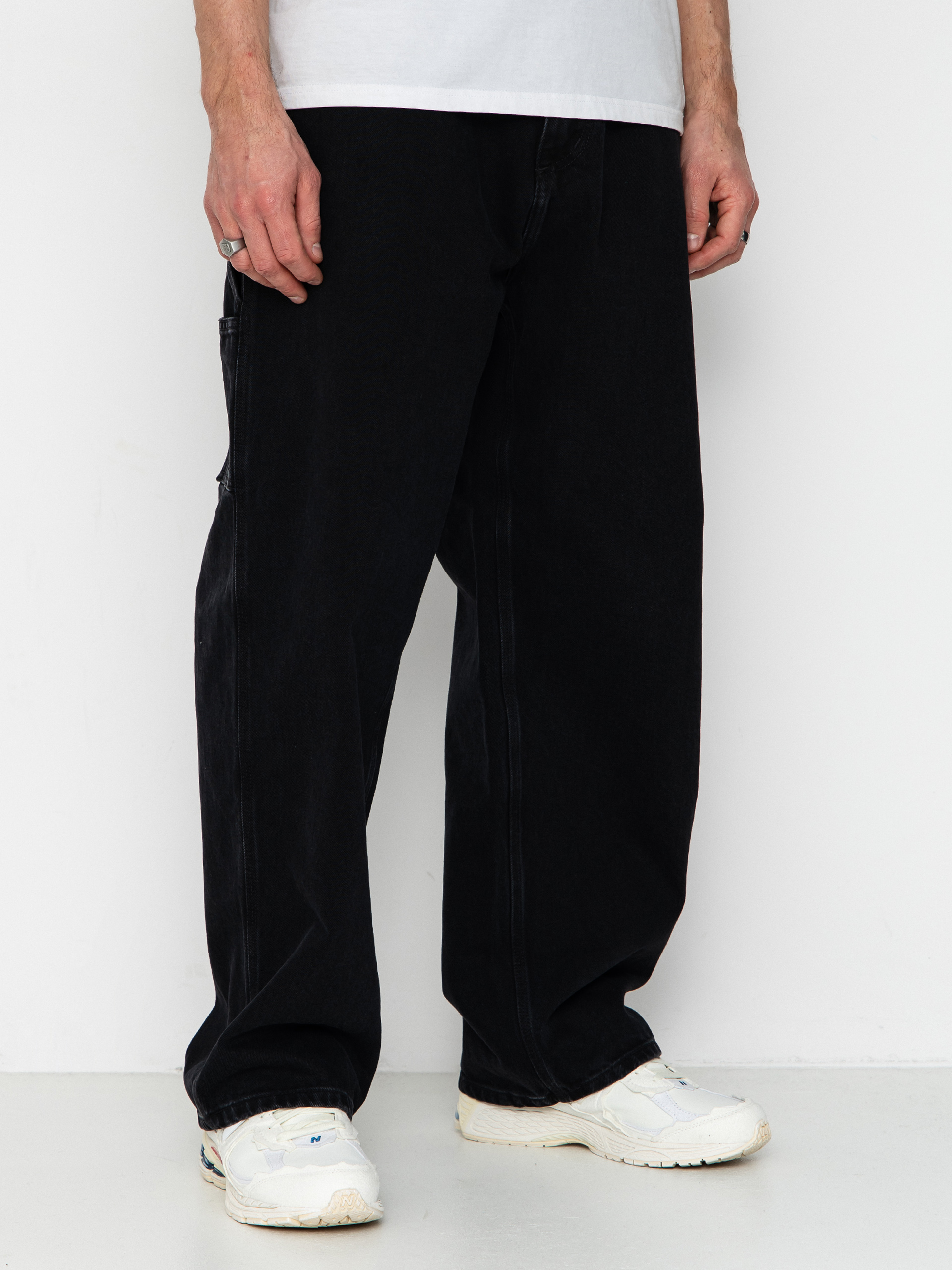 Carhartt WIP Belmont Kisnadrág (black stone washed)